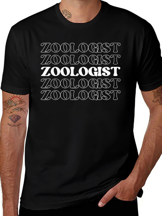 Zoologist Text Graphic Tee - Black