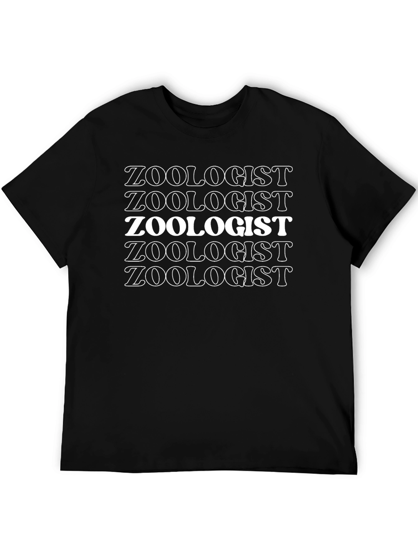Zoologist Text Graphic Tee - Black