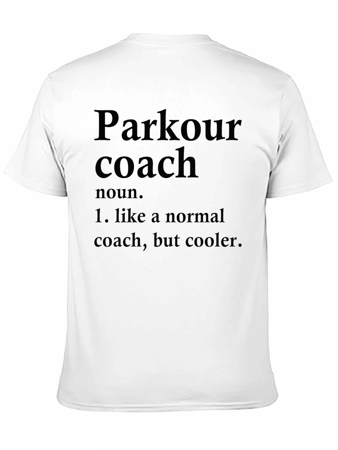 Parkour Coach Definition Black T-Shirt