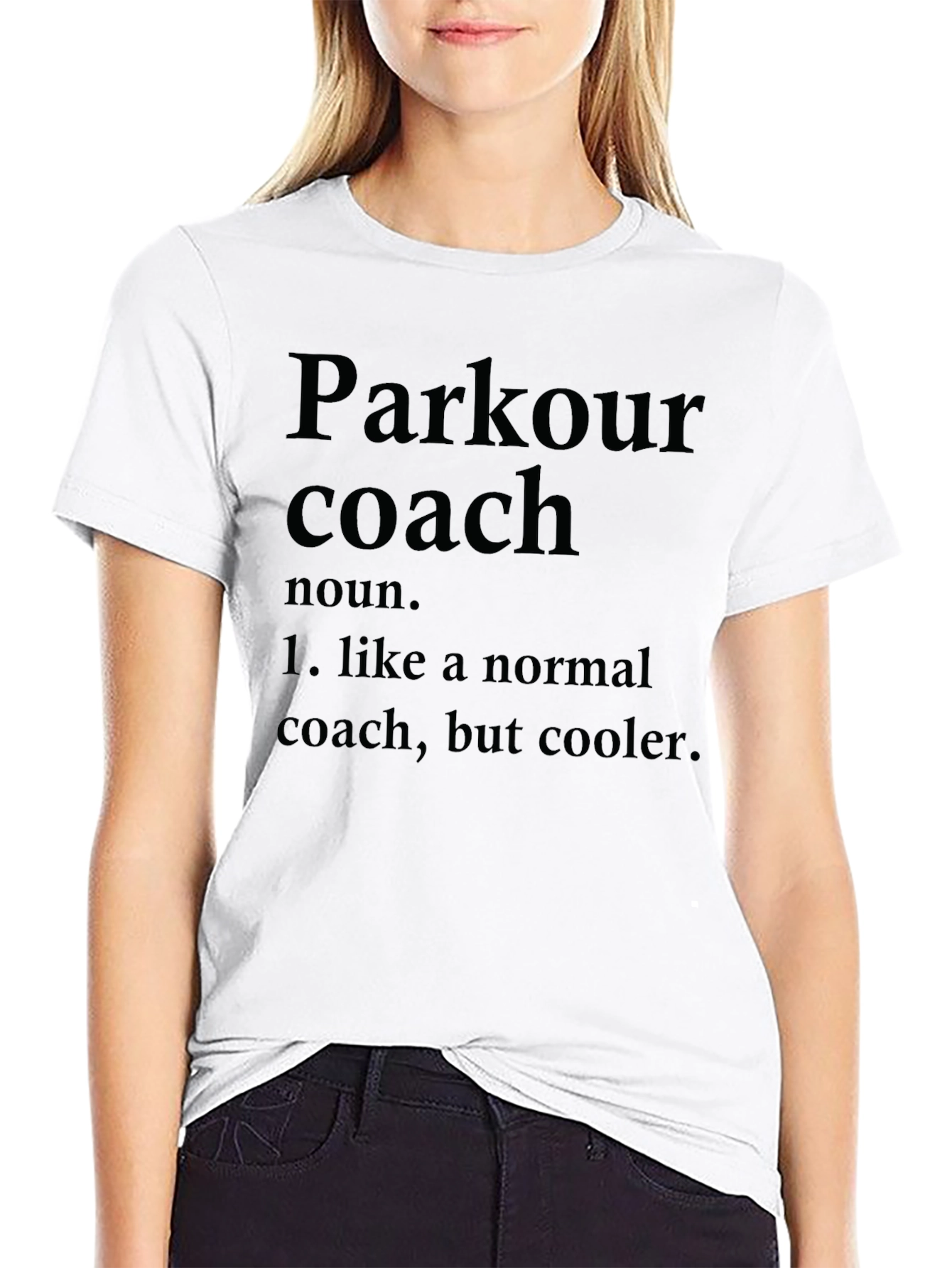 Parkour Coach Definition Black T-Shirt