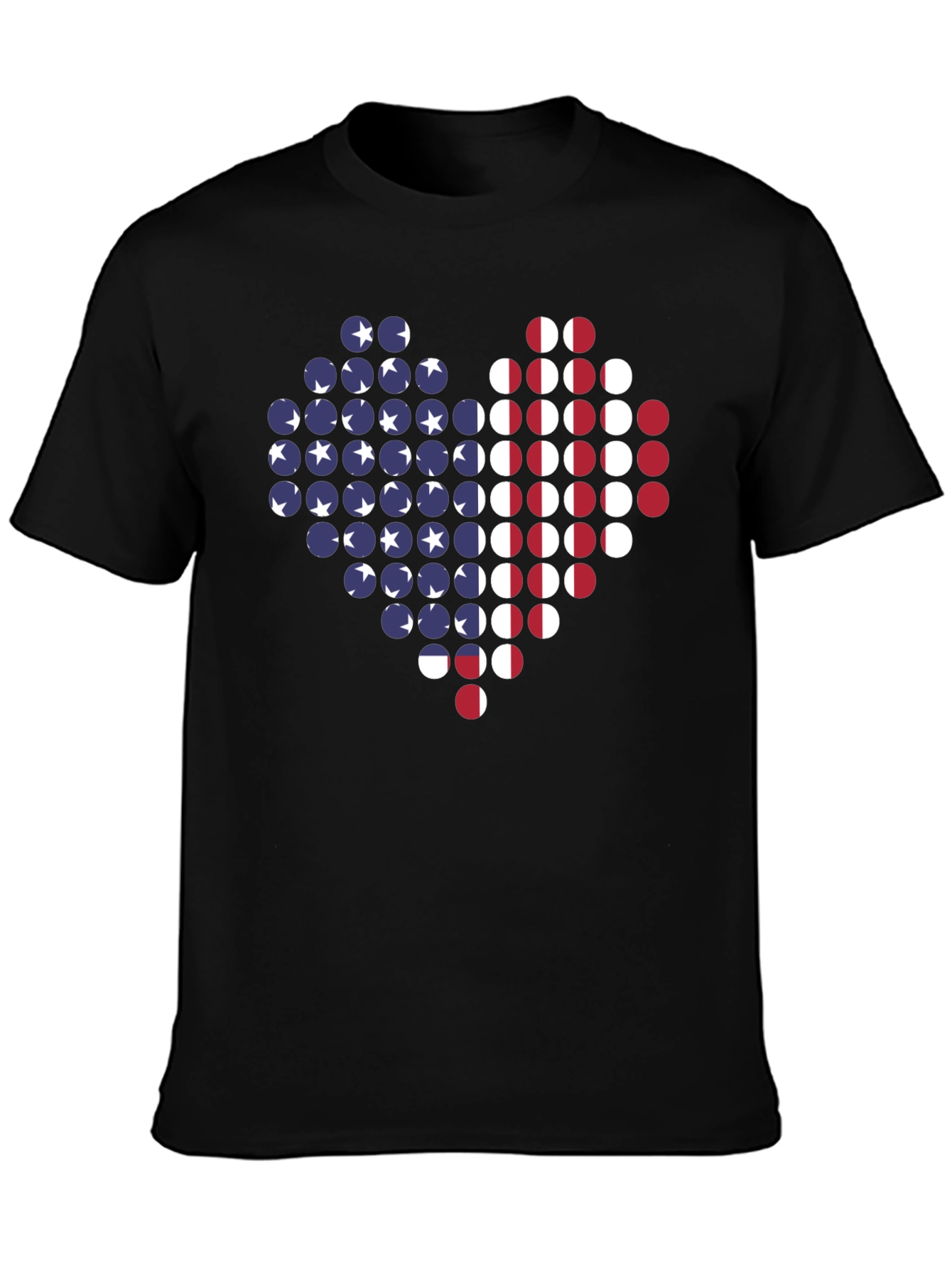American Flag Heart Graphic T-Shirt