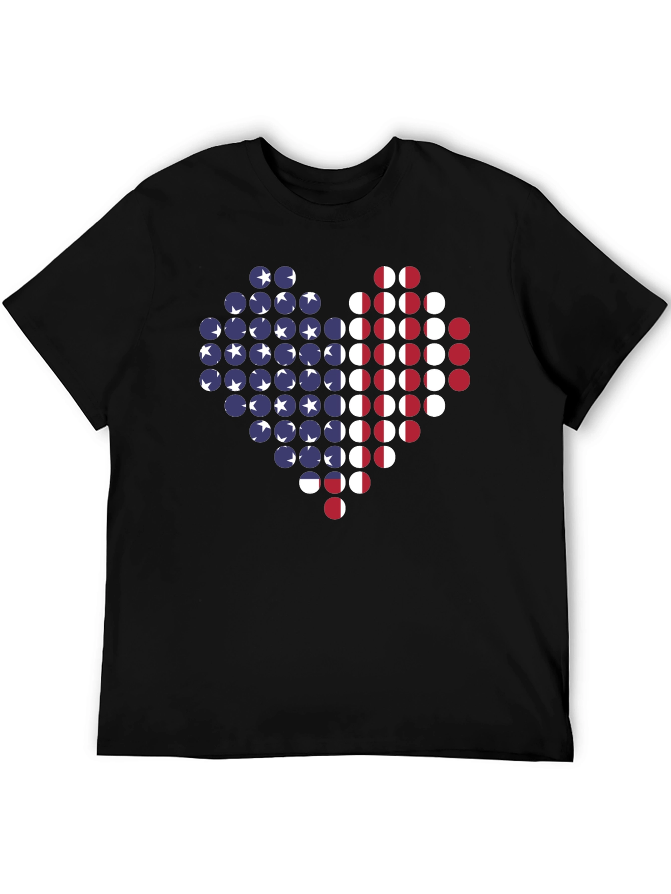 American Flag Heart Graphic T-Shirt