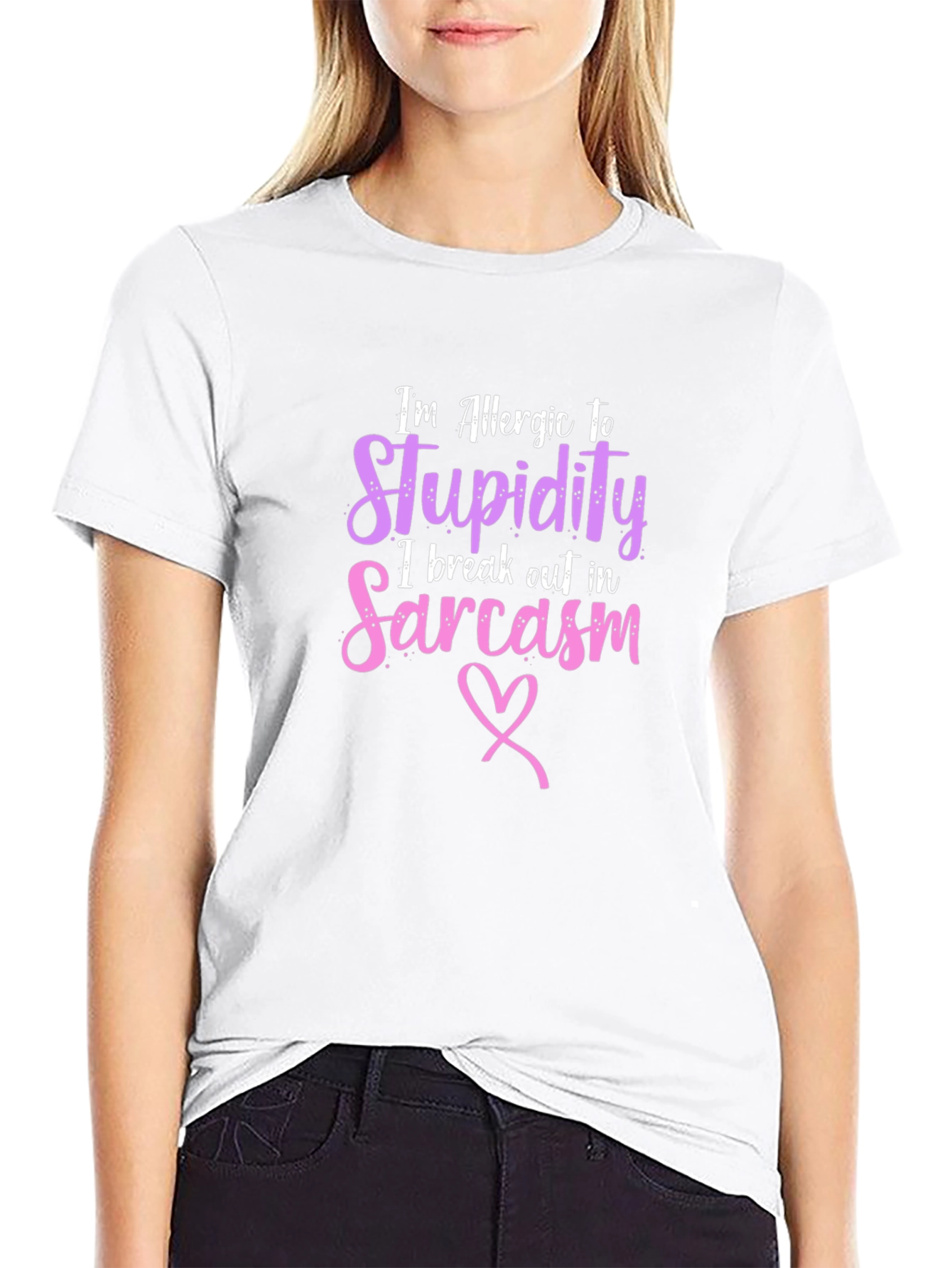 Allergic To Stupidity Sarcasm Graphic Tee