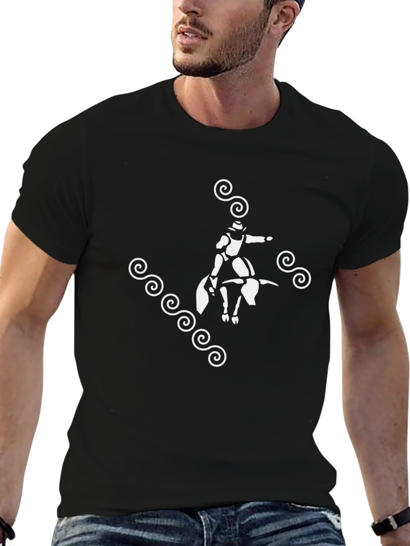 Bull Rider Graphic Tee - Black T-Shirt