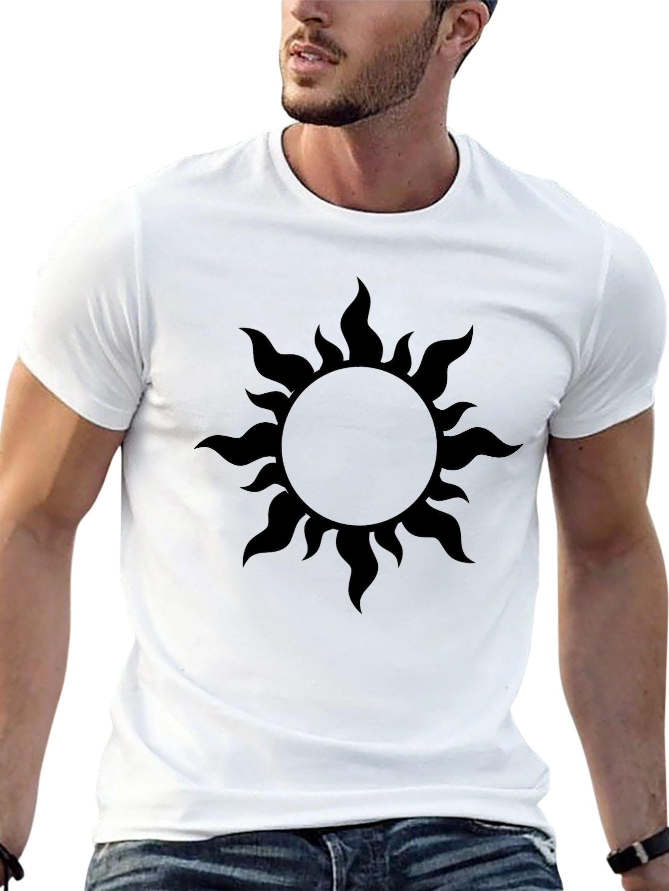 Black Sun Graphic Tee - Stylish Casual Wear