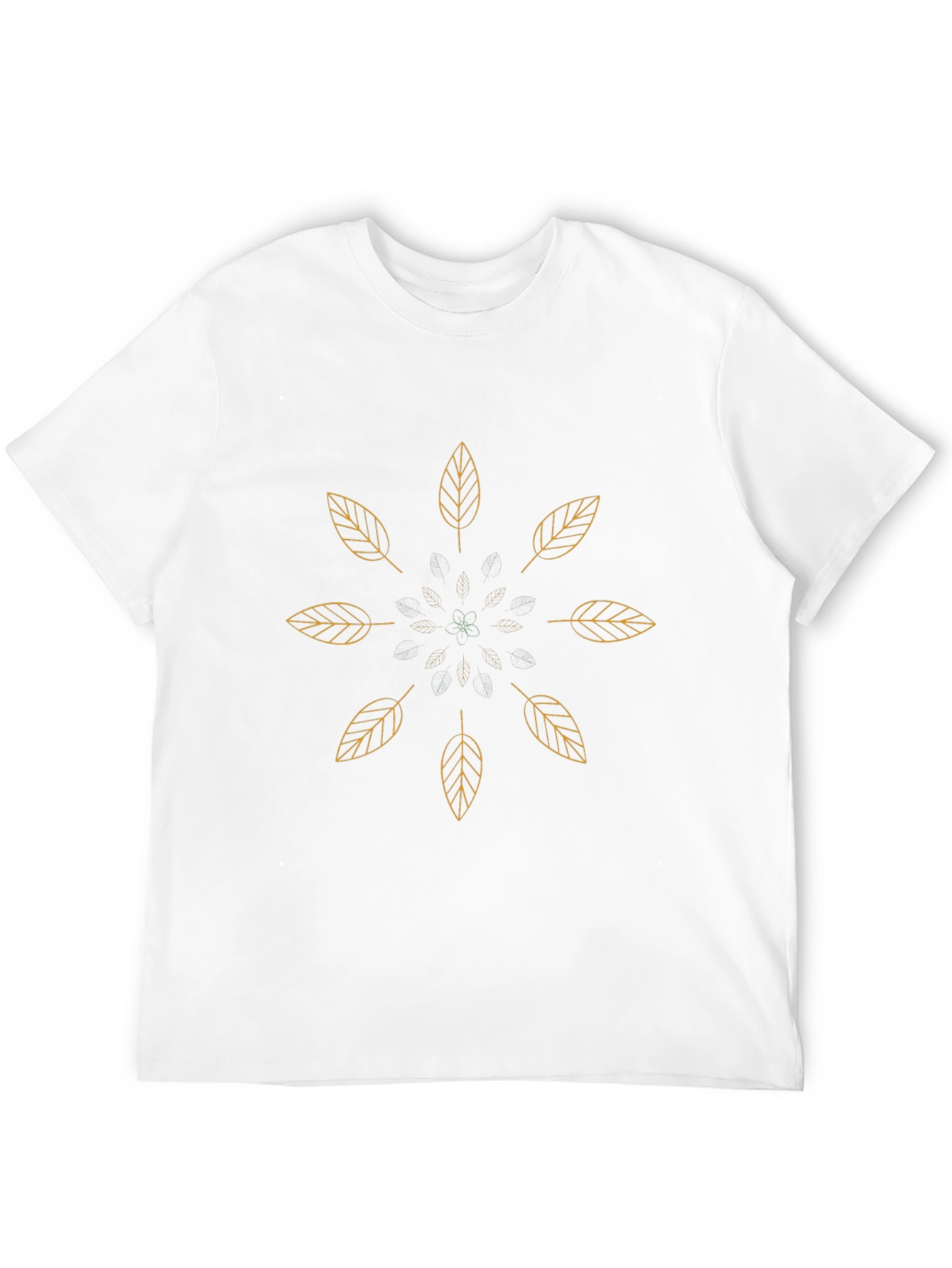 Leaf Mandala Black T-Shirt