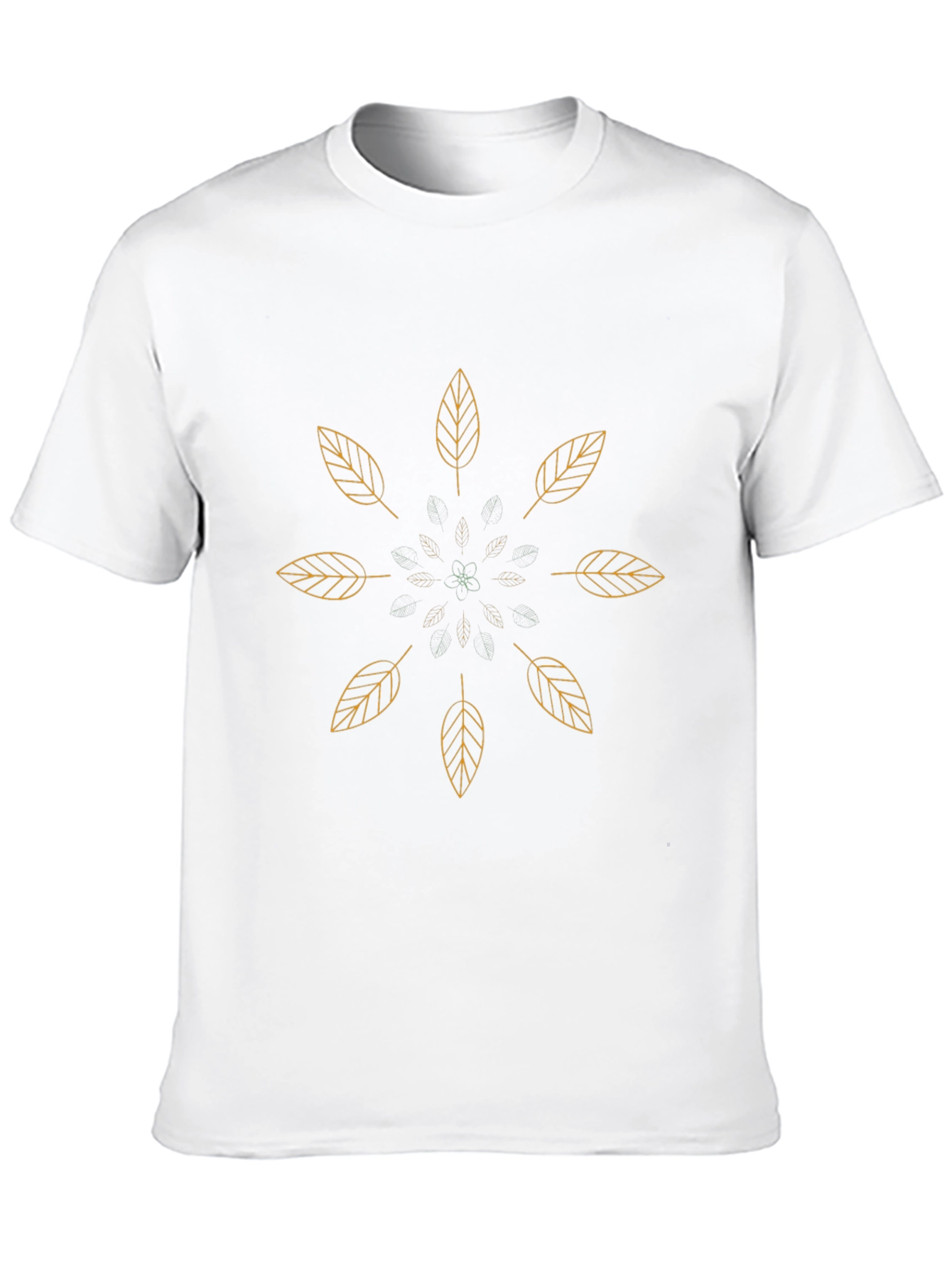 Leaf Mandala Black T-Shirt