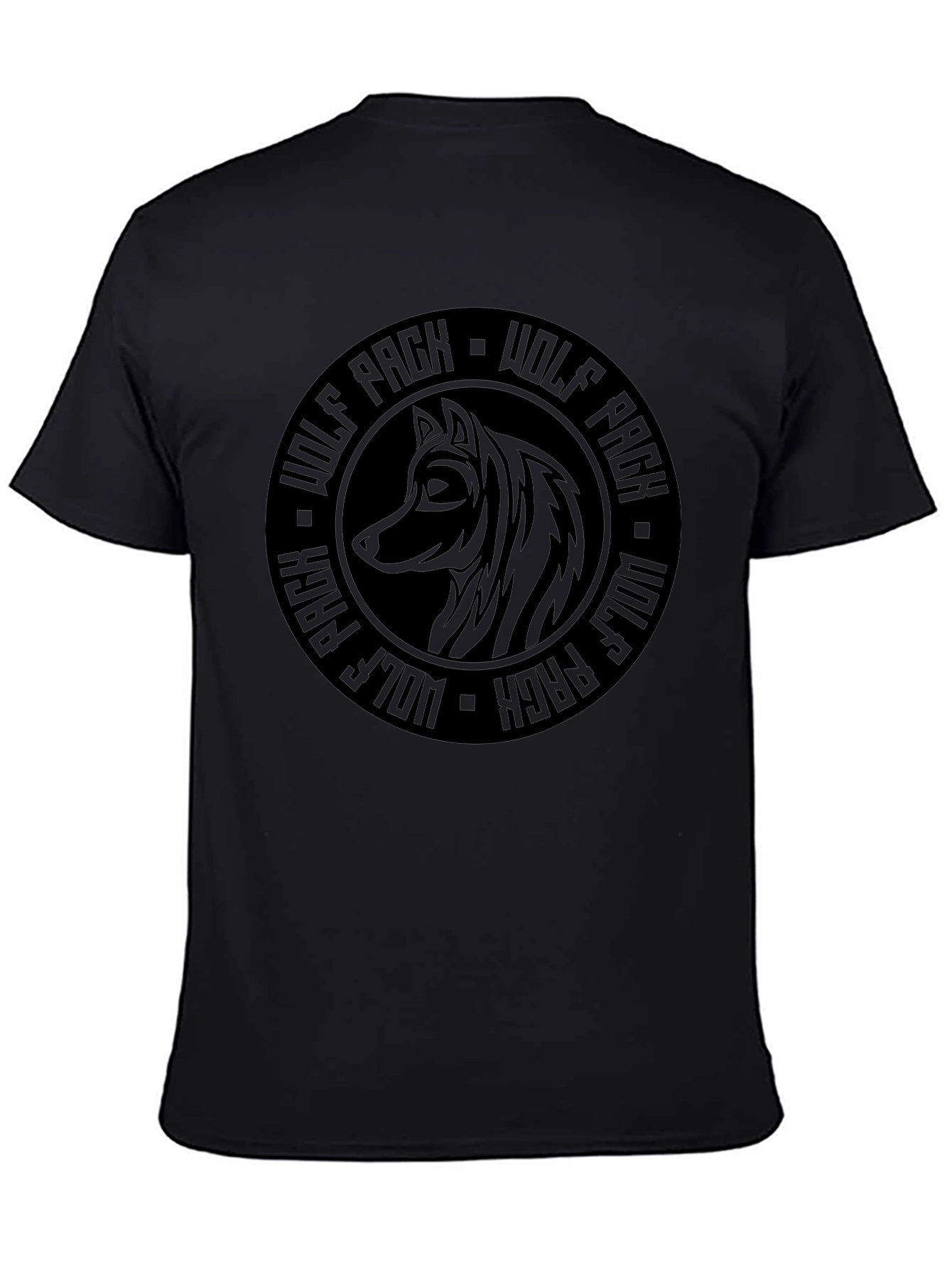 Wolf Pack Graphic T-Shirt - Stylish Black Tee