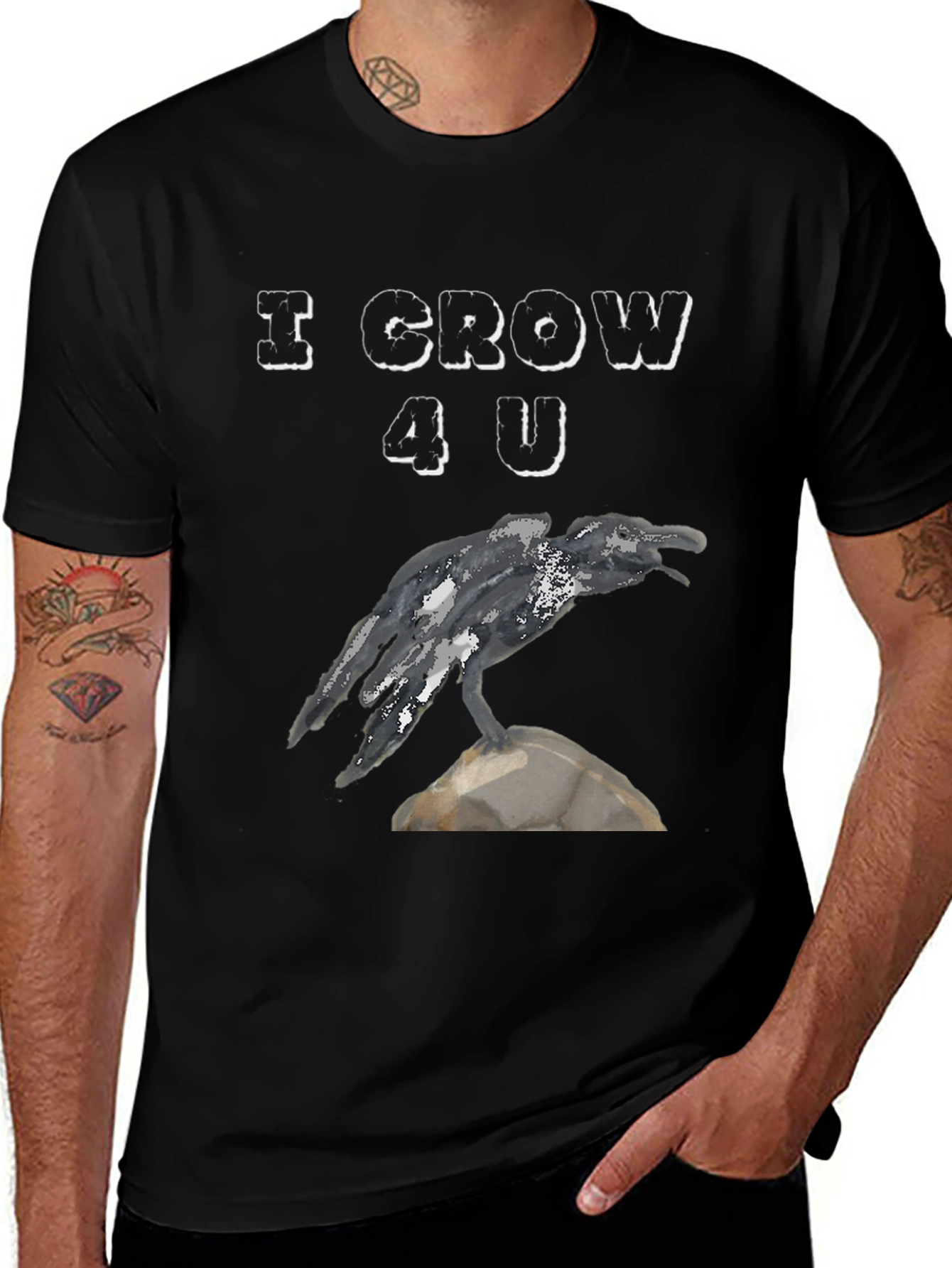 I Crow 4 U T-Shirt Black Crow Design