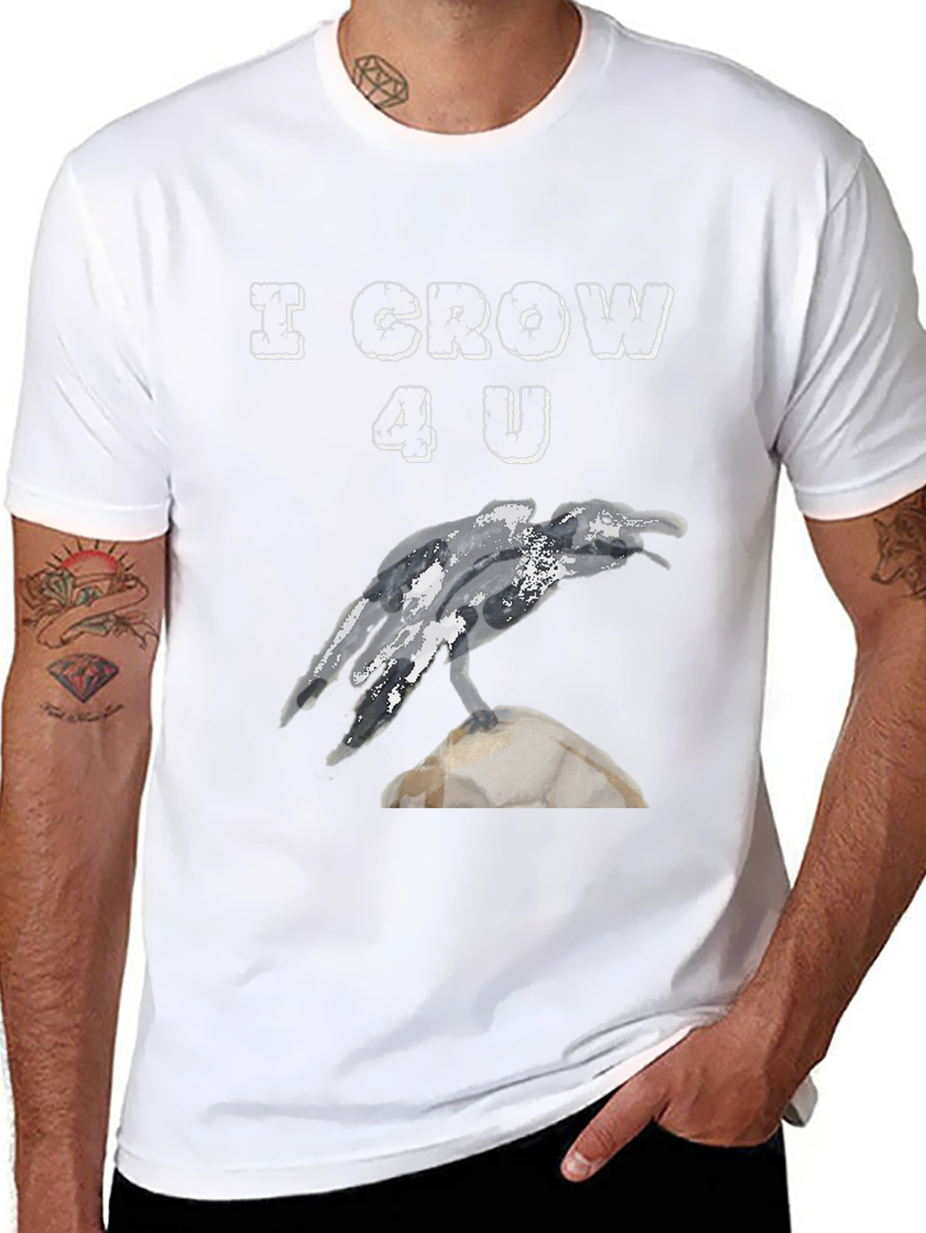 I Crow 4 U T-Shirt Black Crow Design