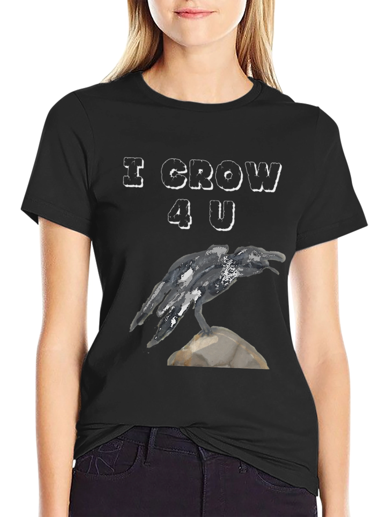 I Crow 4 U T-Shirt Black Crow Design