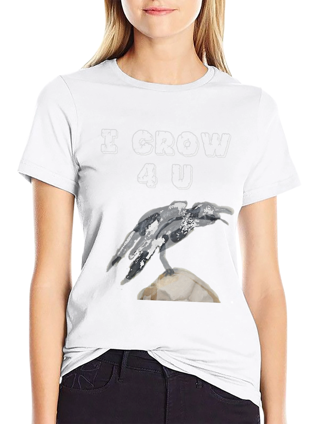 I Crow 4 U T-Shirt Black Crow Design