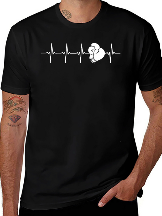 Boxing Heartbeat Graphic T-Shirt - Ringside Rhythm