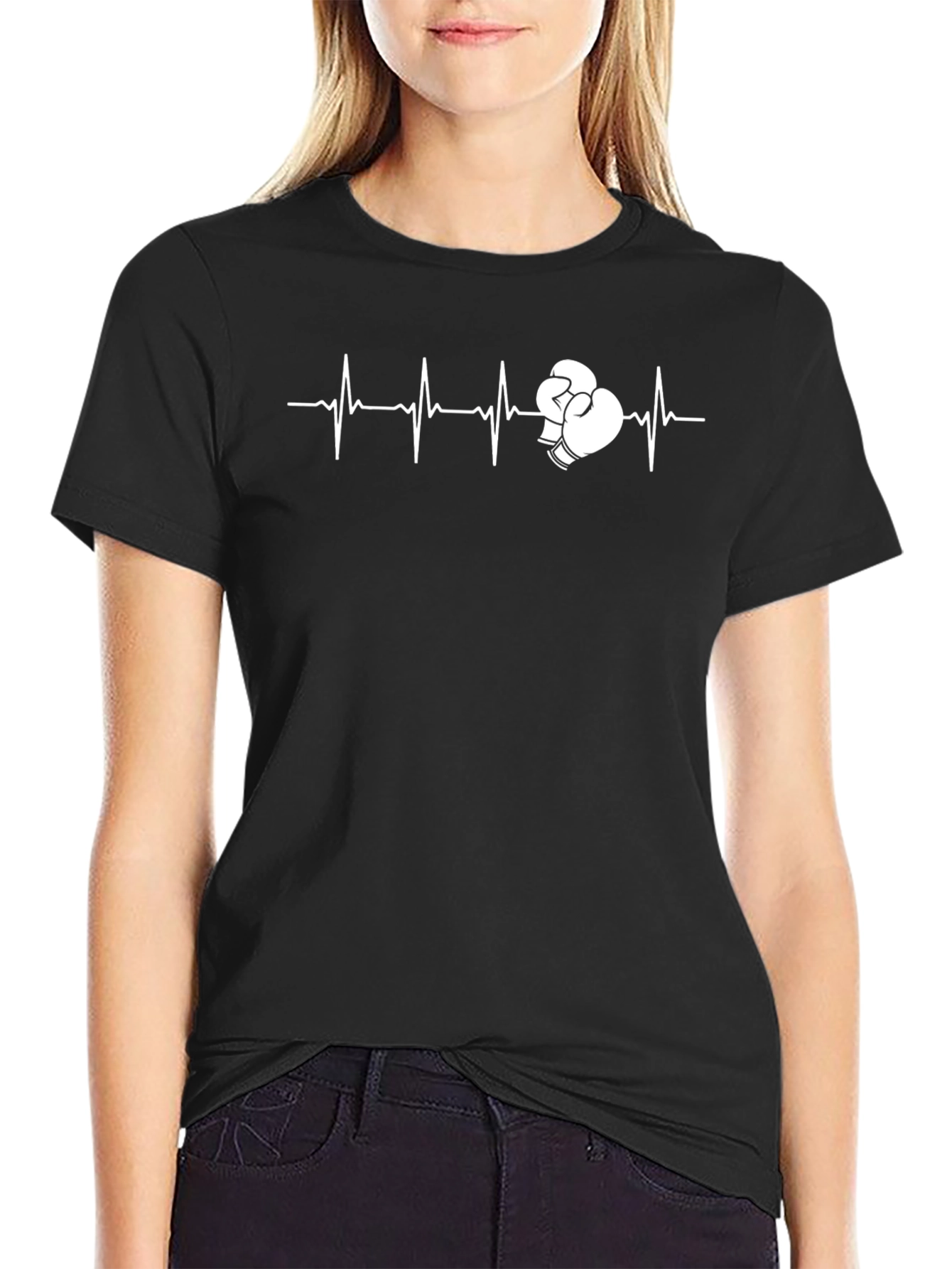Boxing Heartbeat Graphic T-Shirt - Ringside Rhythm