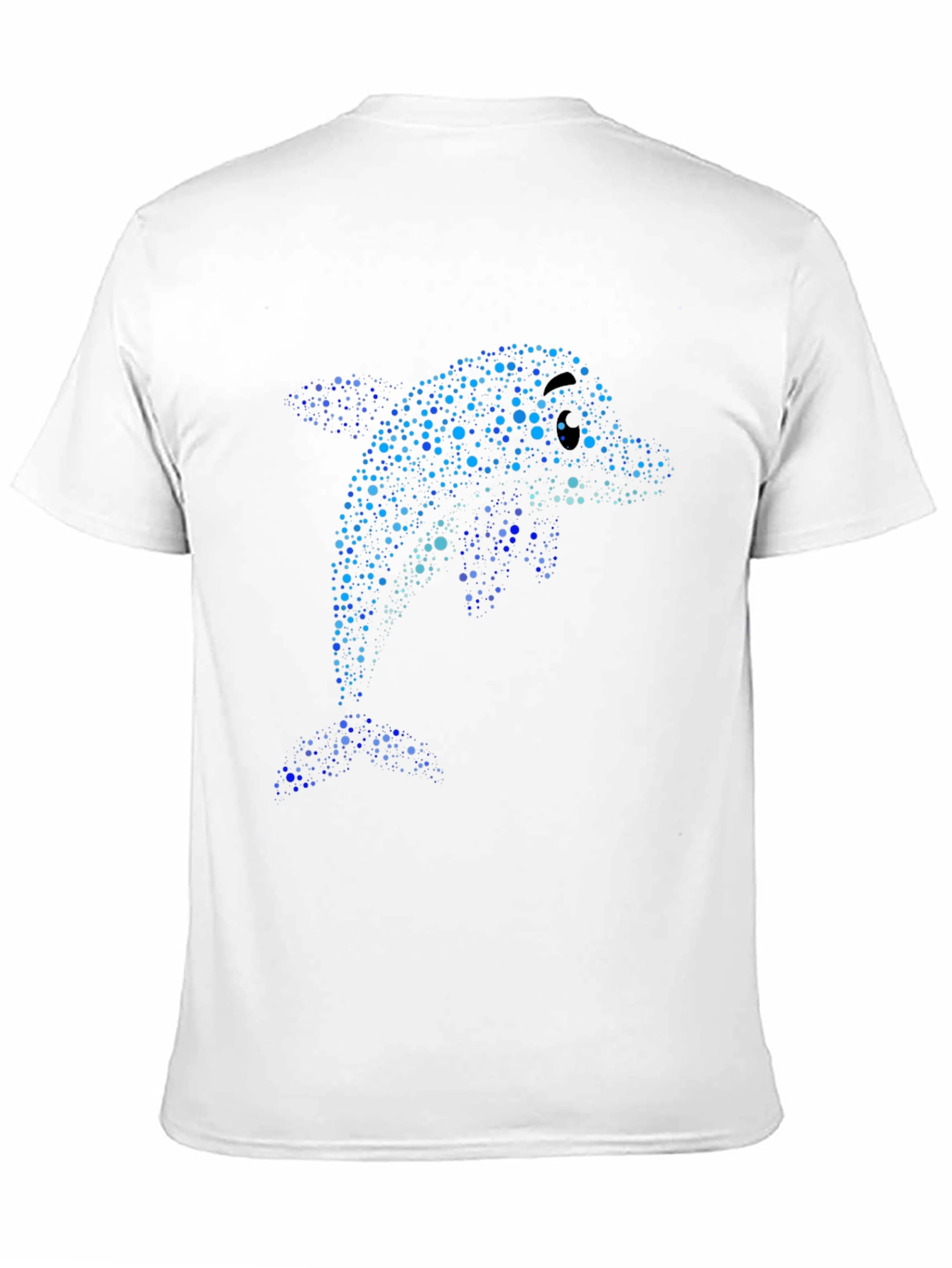 Dolphin Dot Art T-Shirt - Black