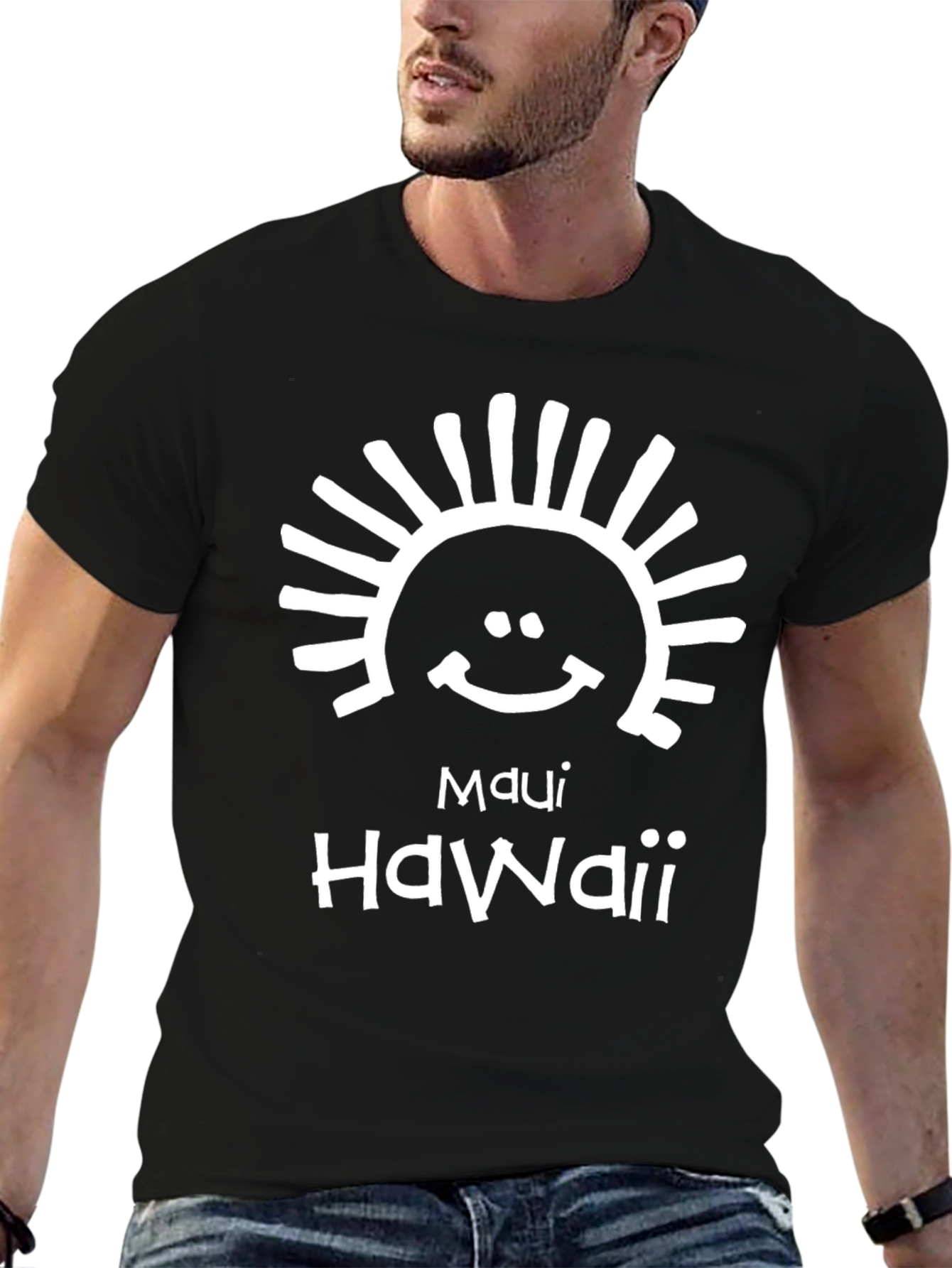Maui Hawaii Graphic T-Shirt - Black