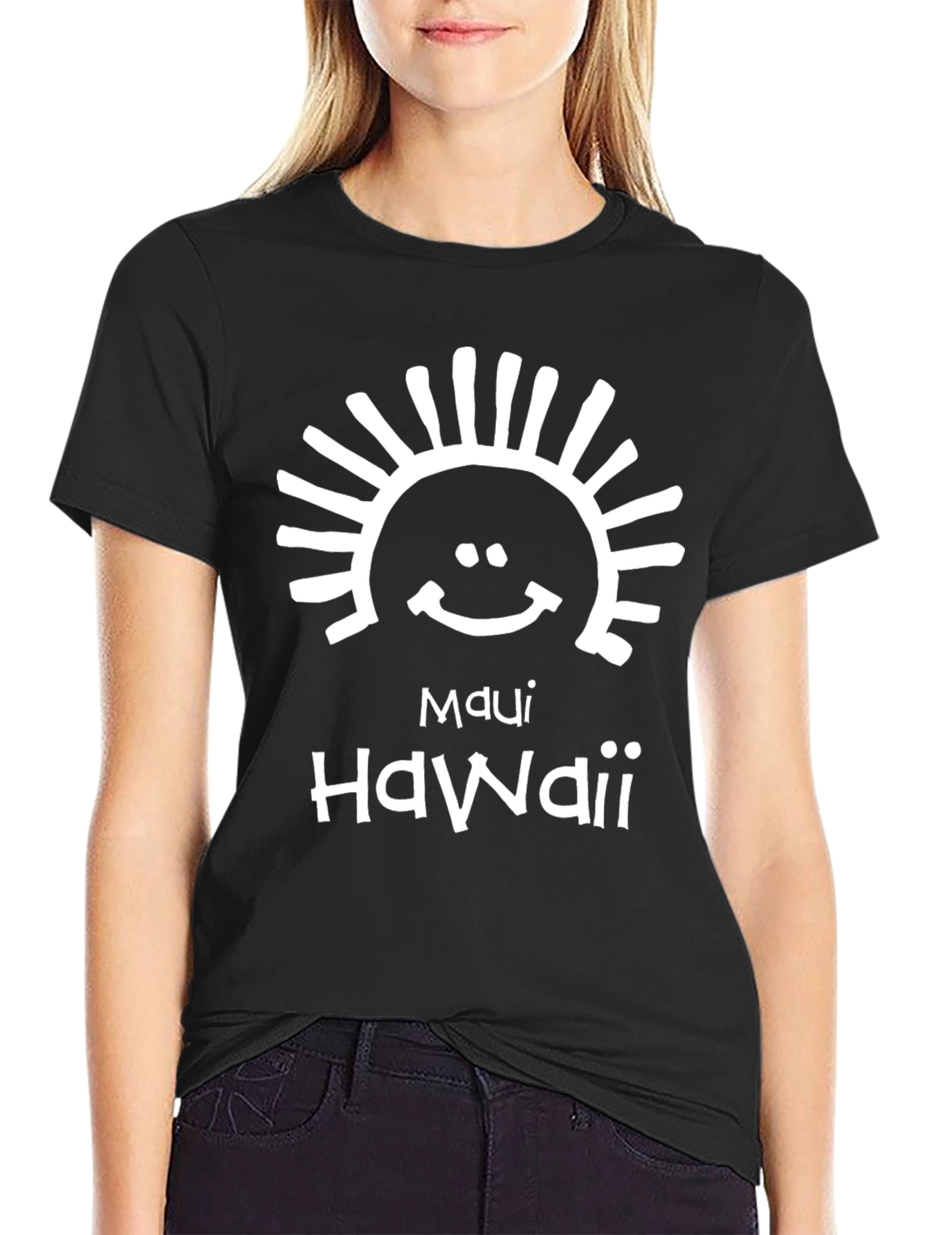 Maui Hawaii Graphic T-Shirt - Black