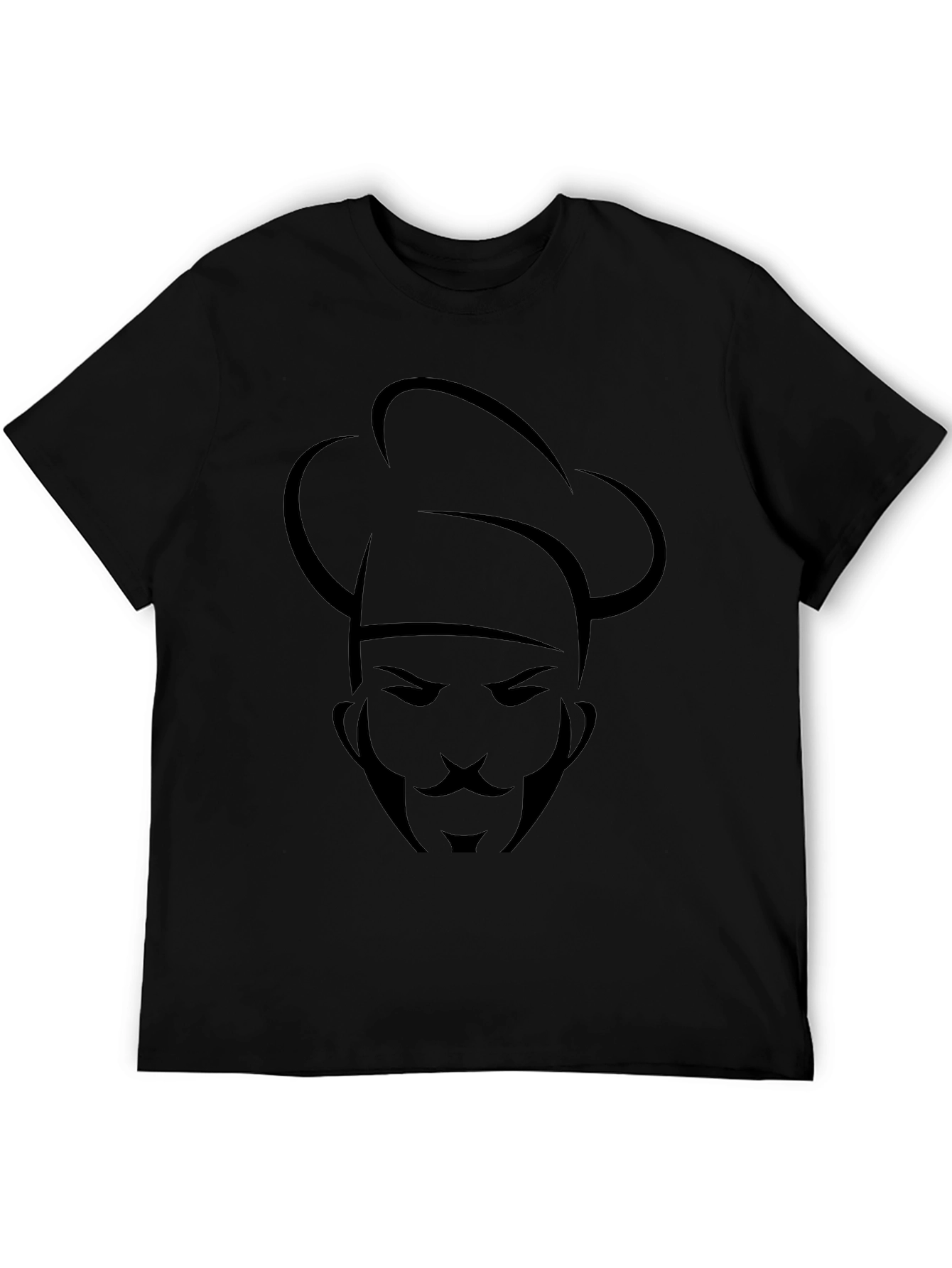 Chef Graphic Black T-Shirt - Culinary Design