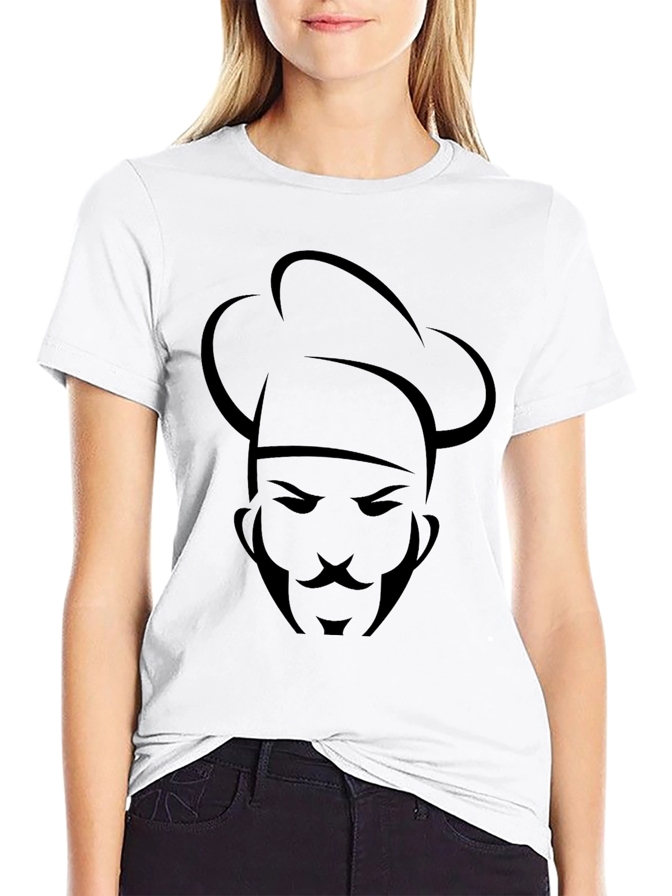 Chef Graphic Black T-Shirt - Culinary Design