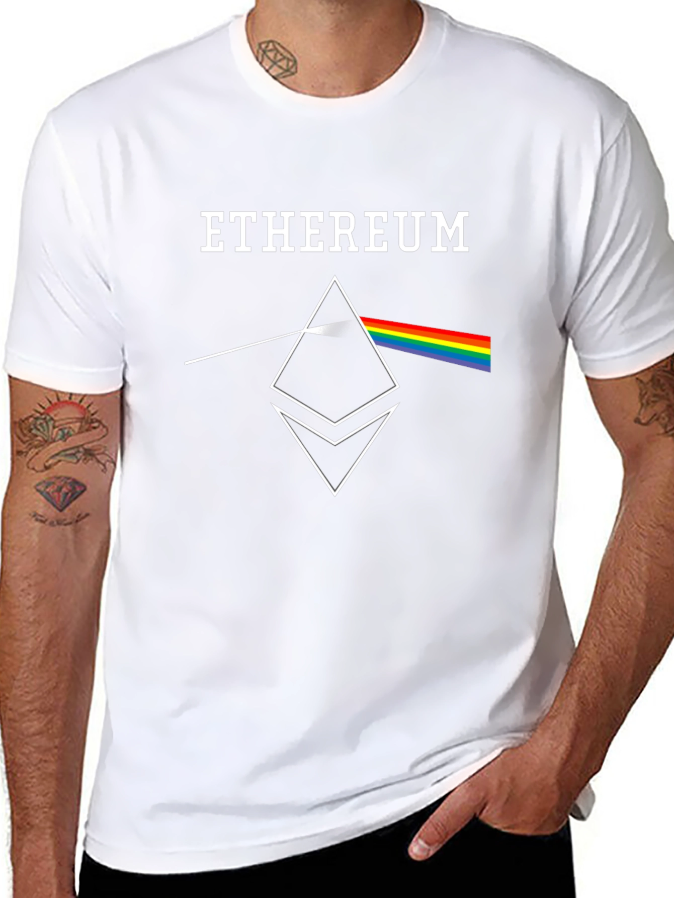 Ethereum Prism T-Shirt - Dark Side Crypto Tee