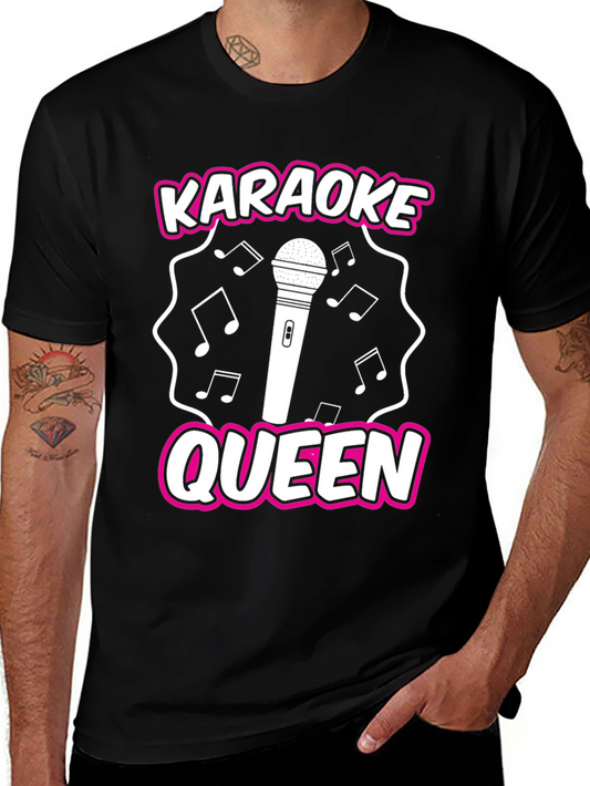 Karaoke Queen Graphic T-Shirt - Music Lover Tee