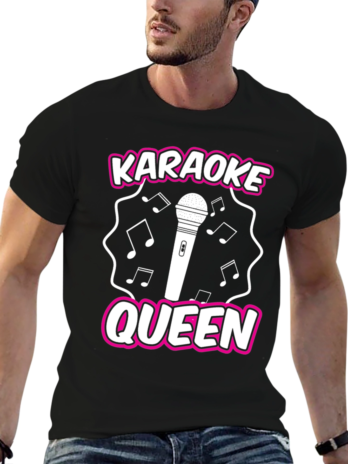 Karaoke Queen Graphic T-Shirt - Music Lover Tee