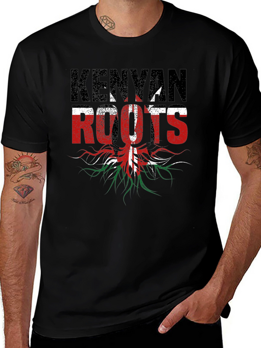 Kenyan Roots T-Shirt - Black Graphic Tee