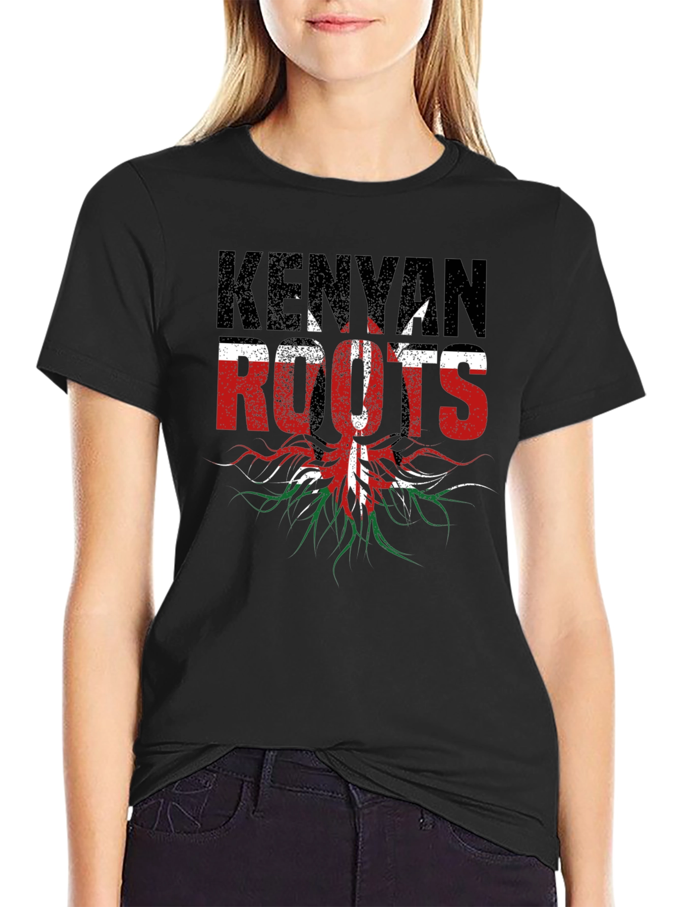 Kenyan Roots T-Shirt - Black Graphic Tee