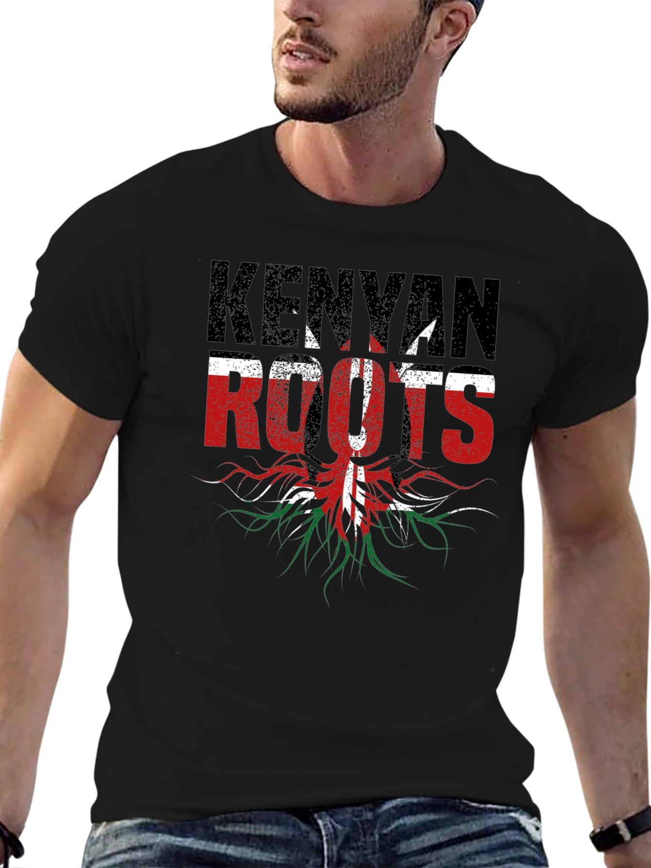 Kenyan Roots T-Shirt - Black Graphic Tee