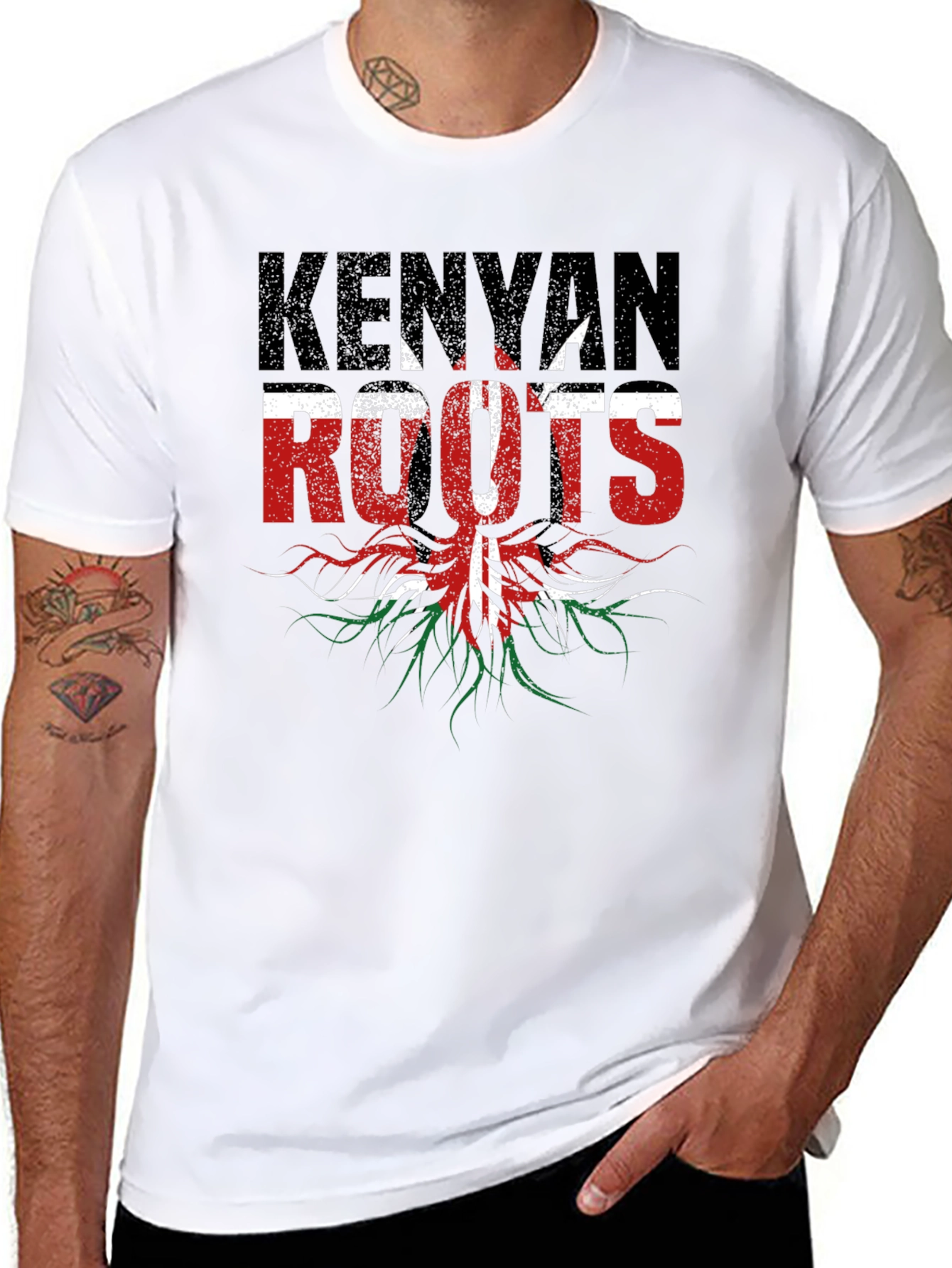 Kenyan Roots T-Shirt - Black Graphic Tee