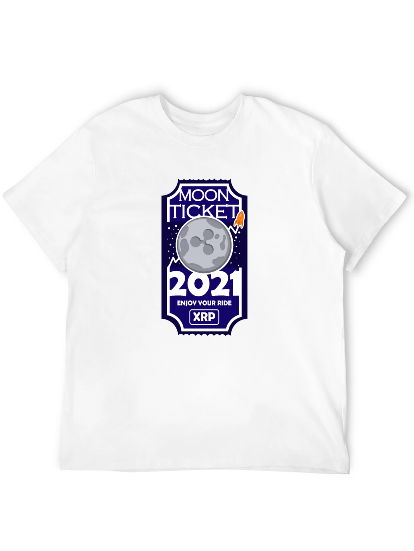 Moon Ticket 2021 XRP T-Shirt - Crypto Tee