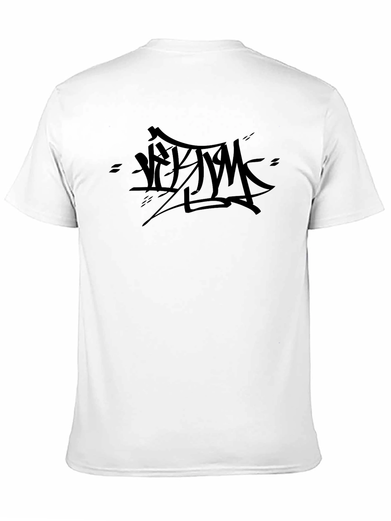 Black T-Shirt with Abstract Graffiti Print