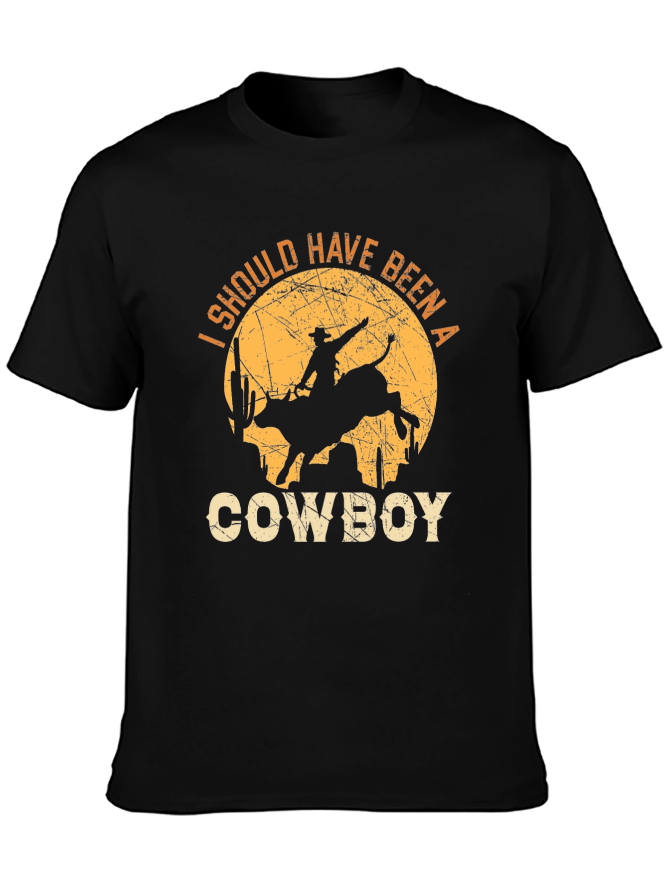 Cowboy Graphic T-Shirt - Western Style Mens Tee