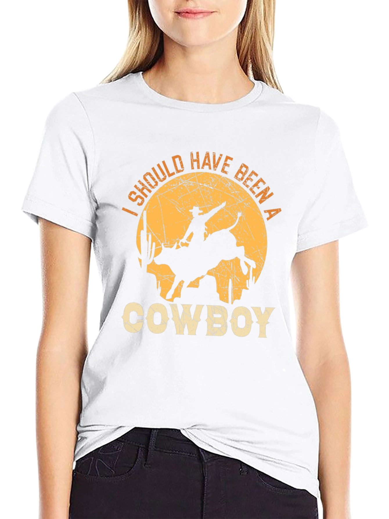 Cowboy Graphic T-Shirt - Western Style Mens Tee