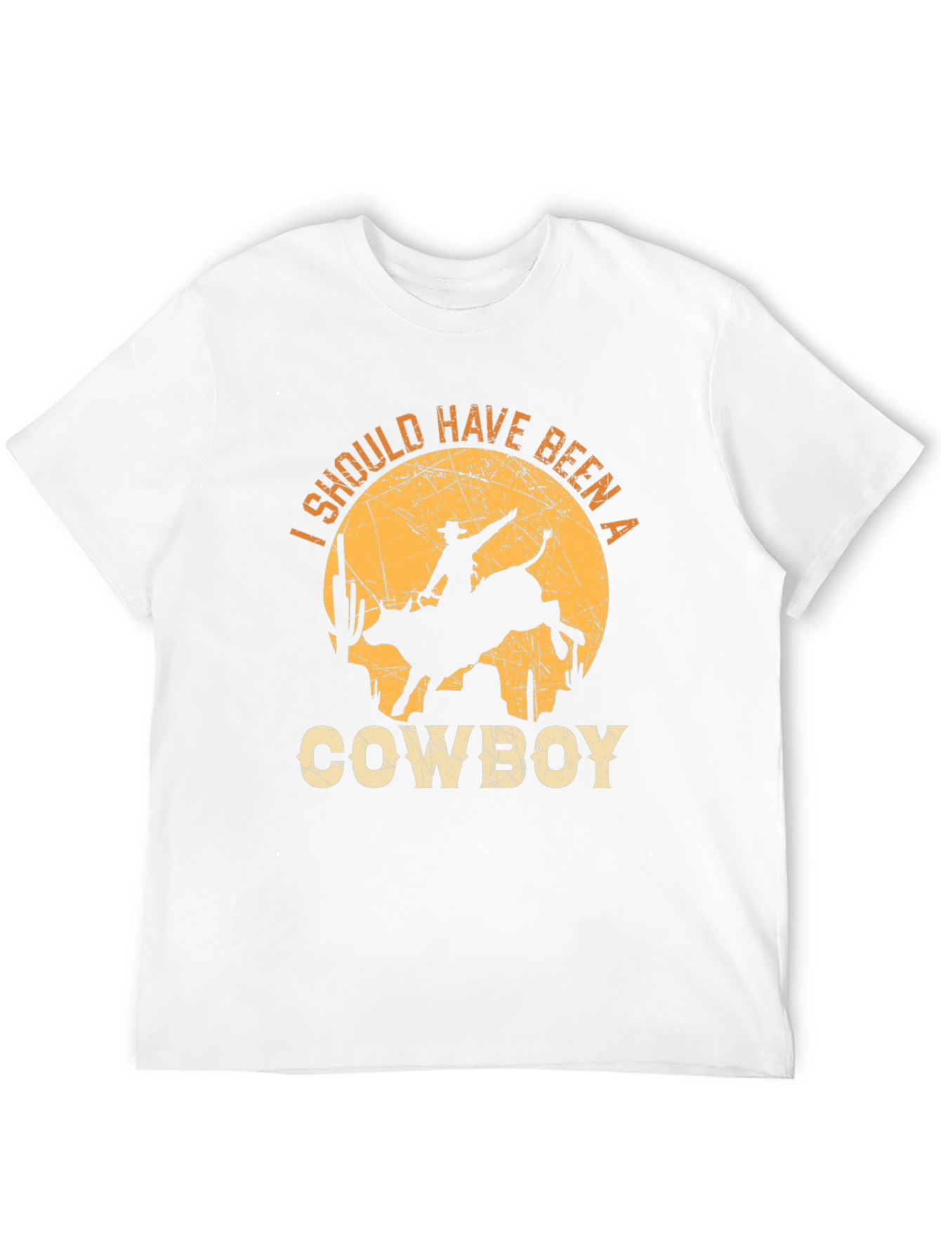 Cowboy Graphic T-Shirt - Western Style Mens Tee