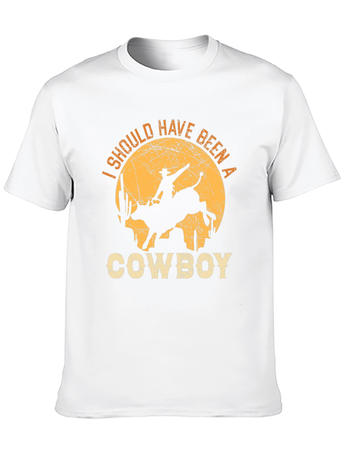 Cowboy Graphic T-Shirt - Western Style Mens Tee
