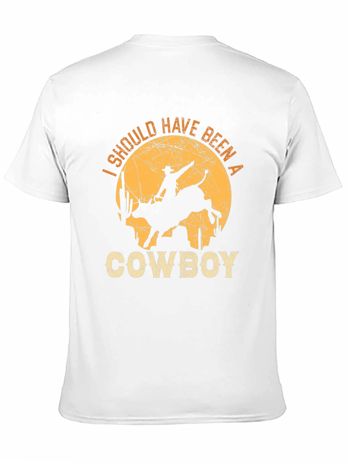 Cowboy Graphic T-Shirt - Western Style Mens Tee