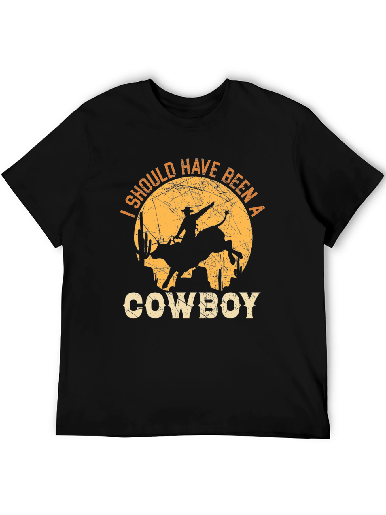 Cowboy Graphic T-Shirt - Western Style Mens Tee