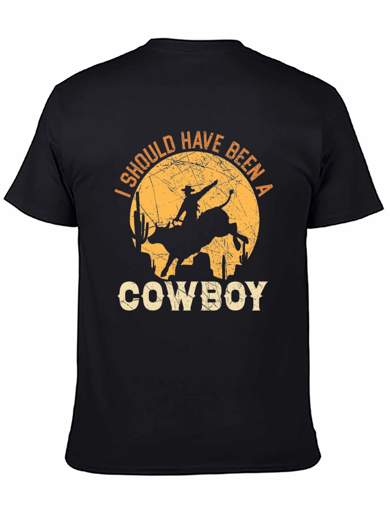 Cowboy Graphic T-Shirt - Western Style Mens Tee