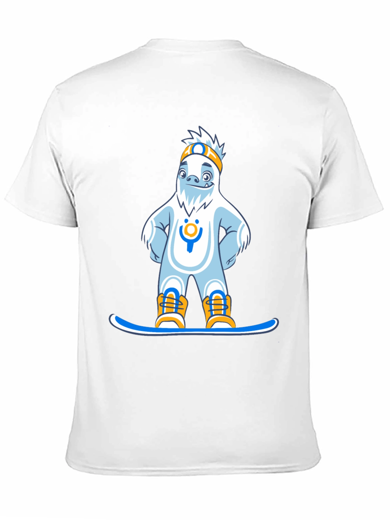 Snowboarding Cartoon Graphic Tee - Black