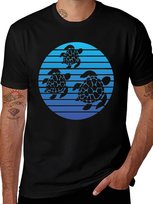 Turtle Sunset Graphic Tee - Black