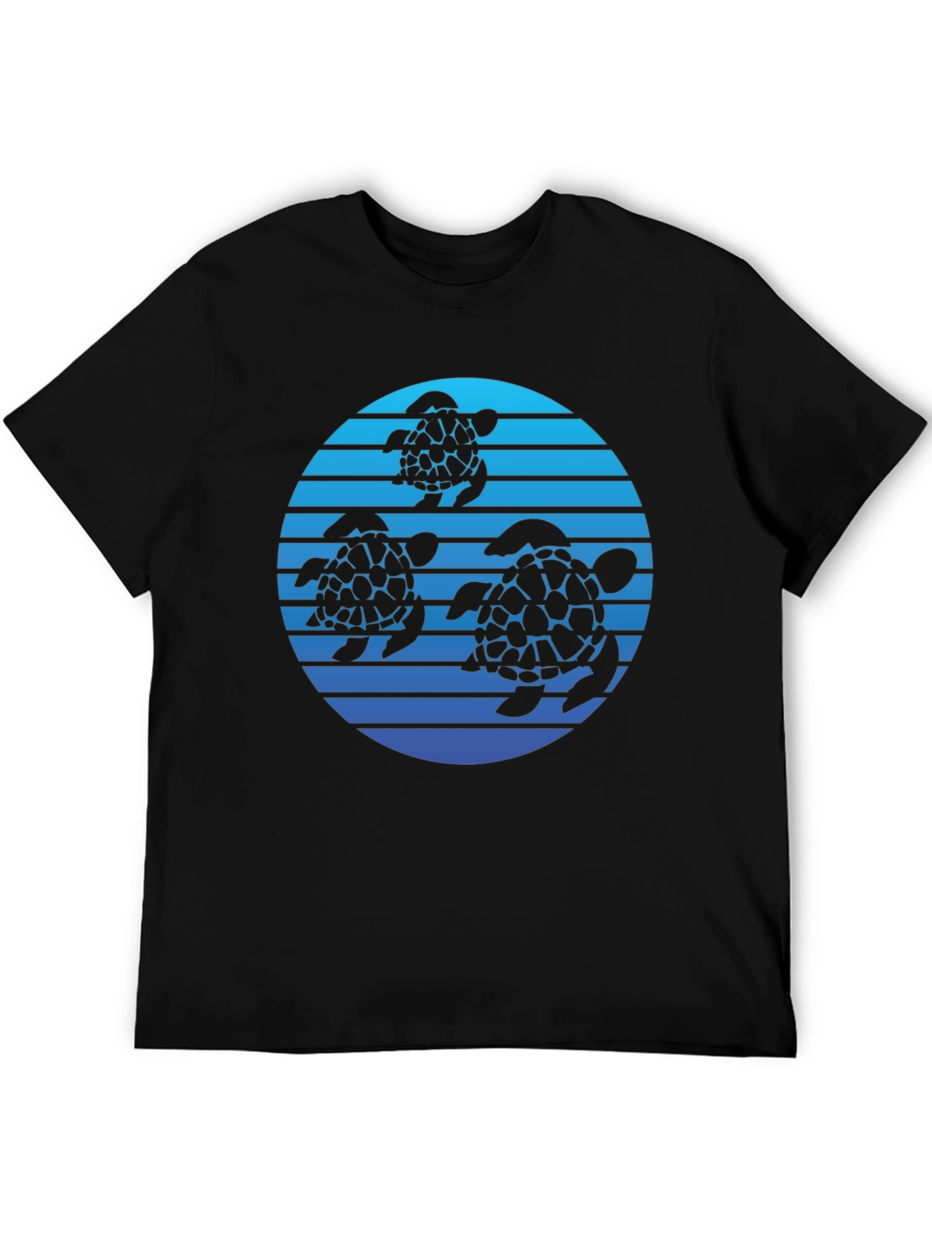 Turtle Sunset Graphic Tee - Black