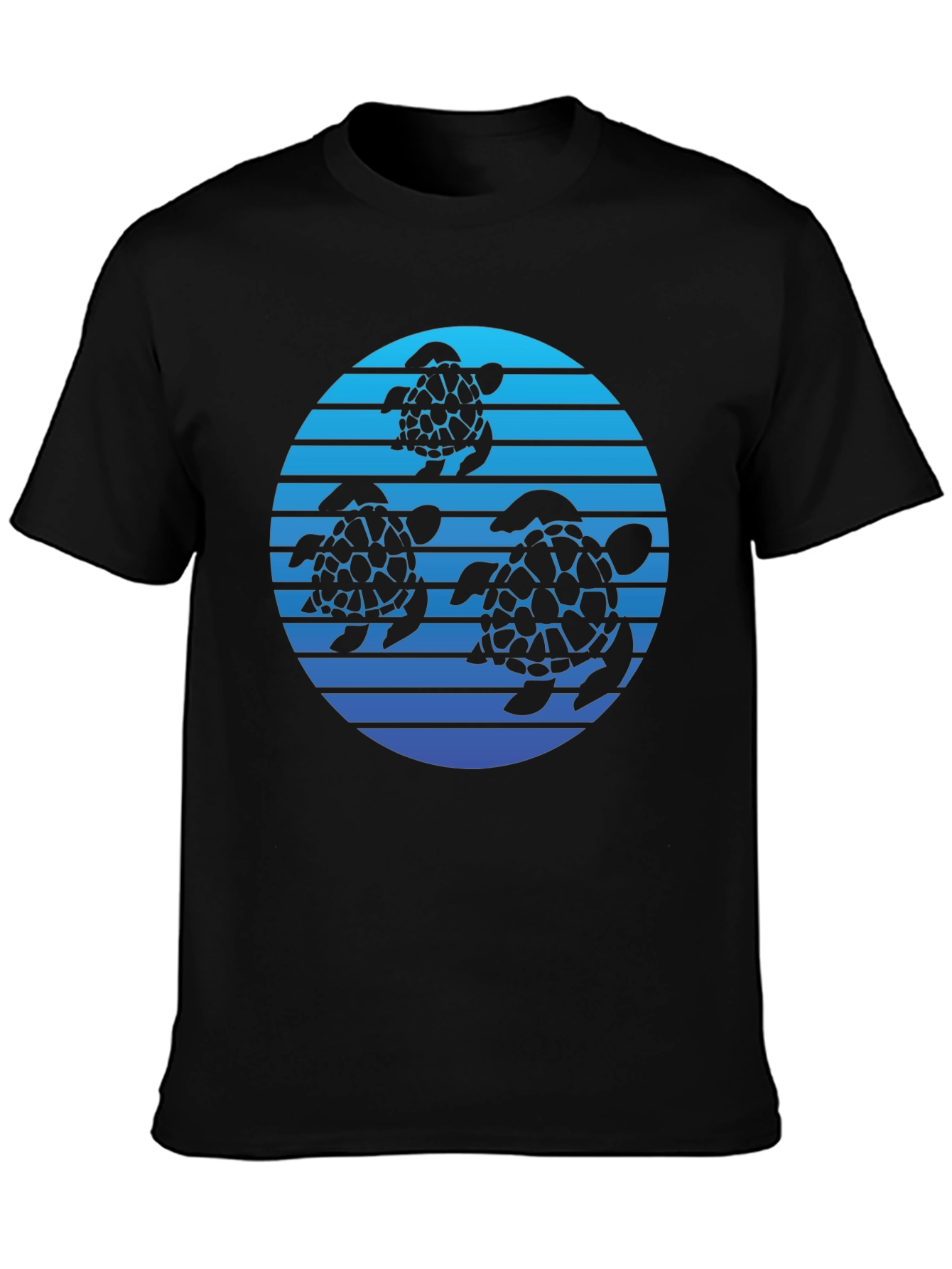 Turtle Sunset Graphic Tee - Black