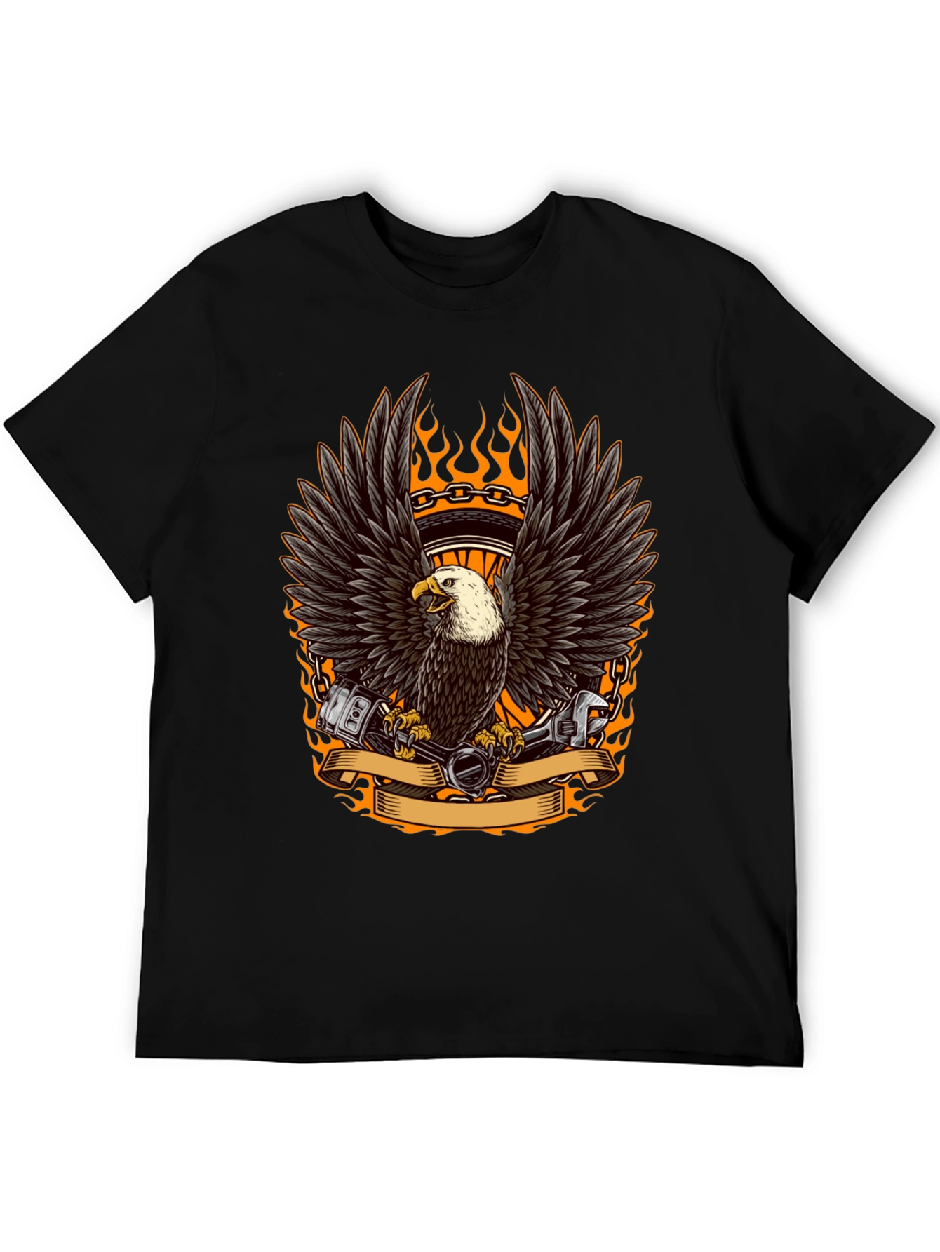 Eagle Biker T-Shirt - Black