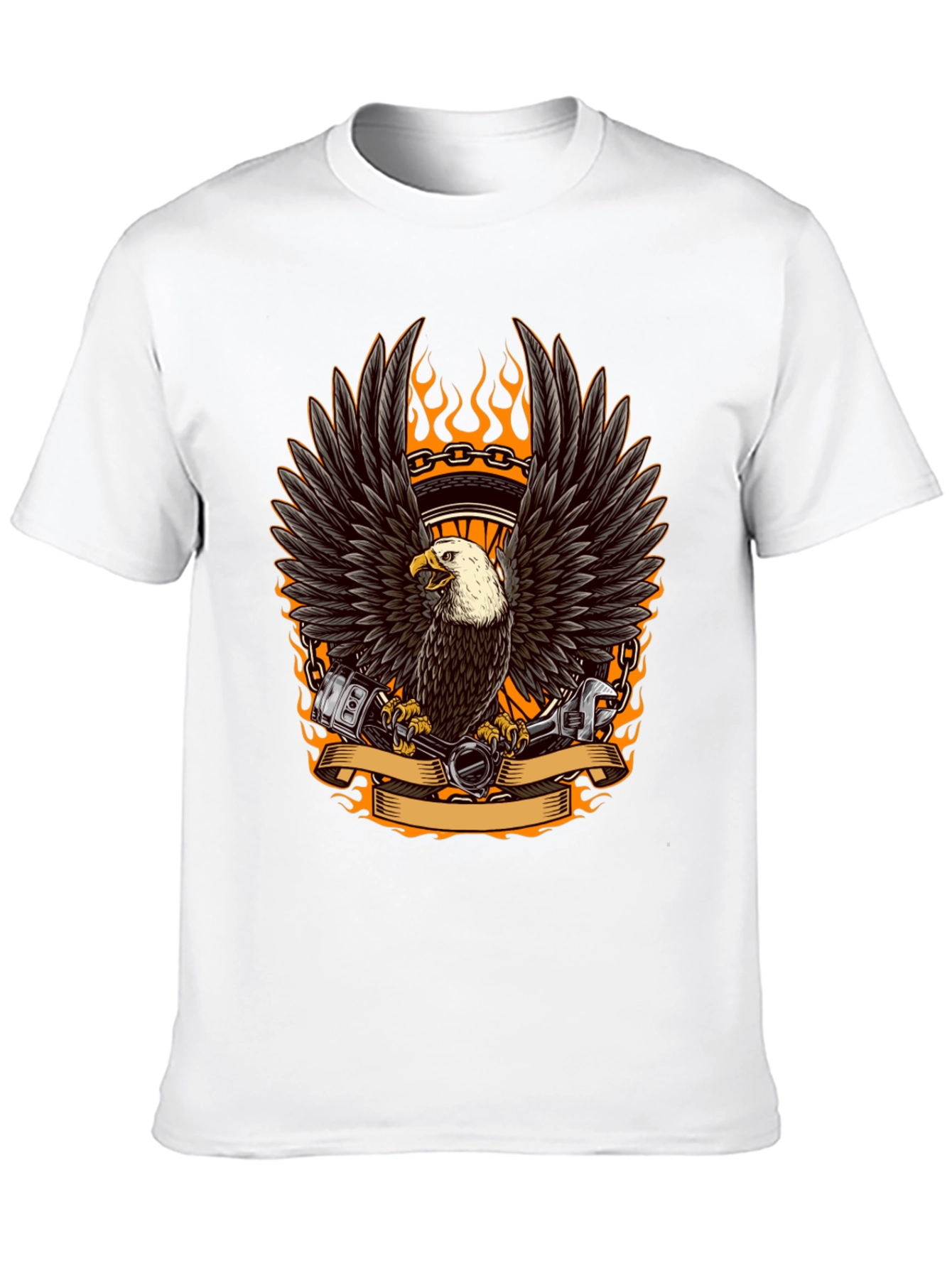Eagle Biker T-Shirt - Black