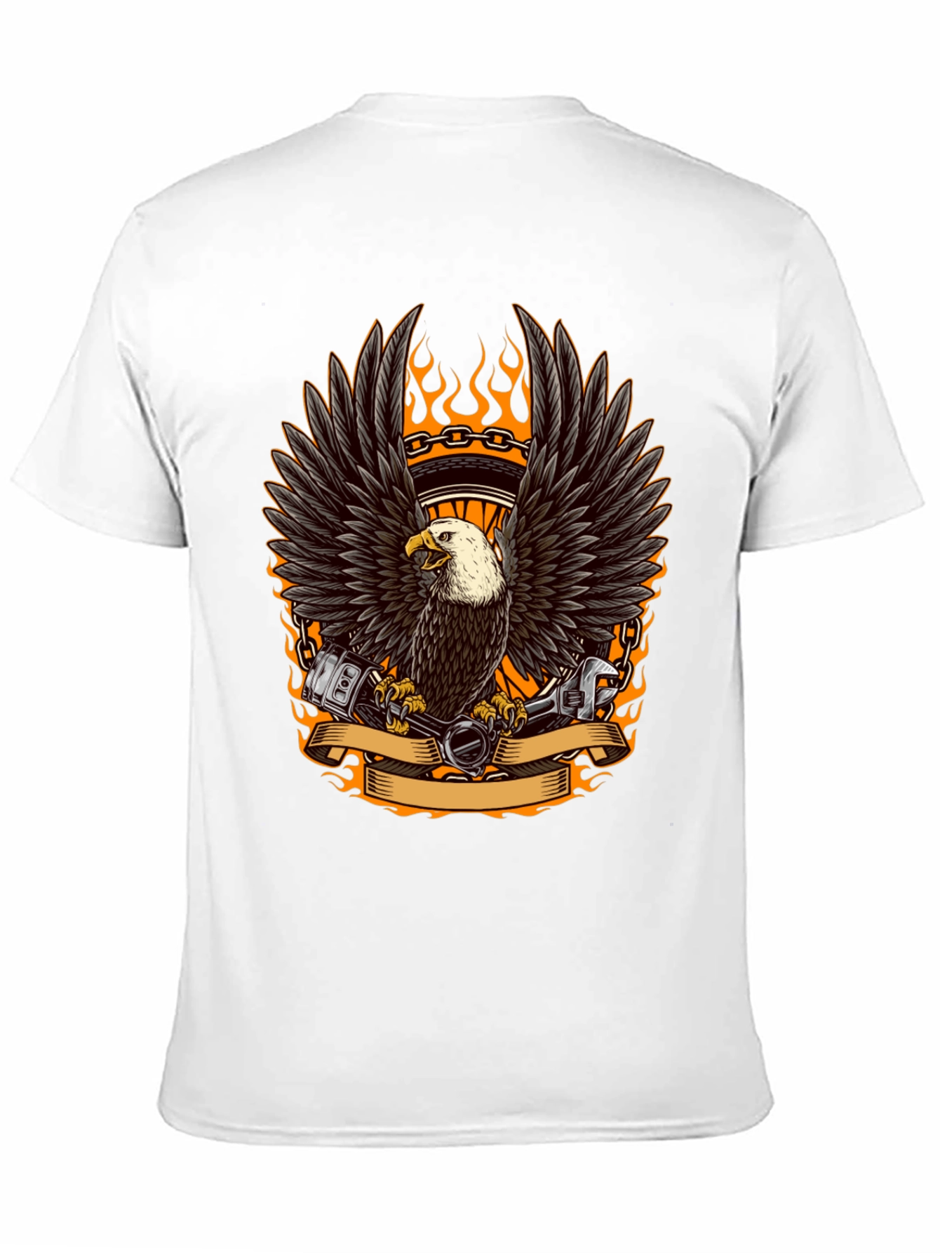 Eagle Biker T-Shirt - Black