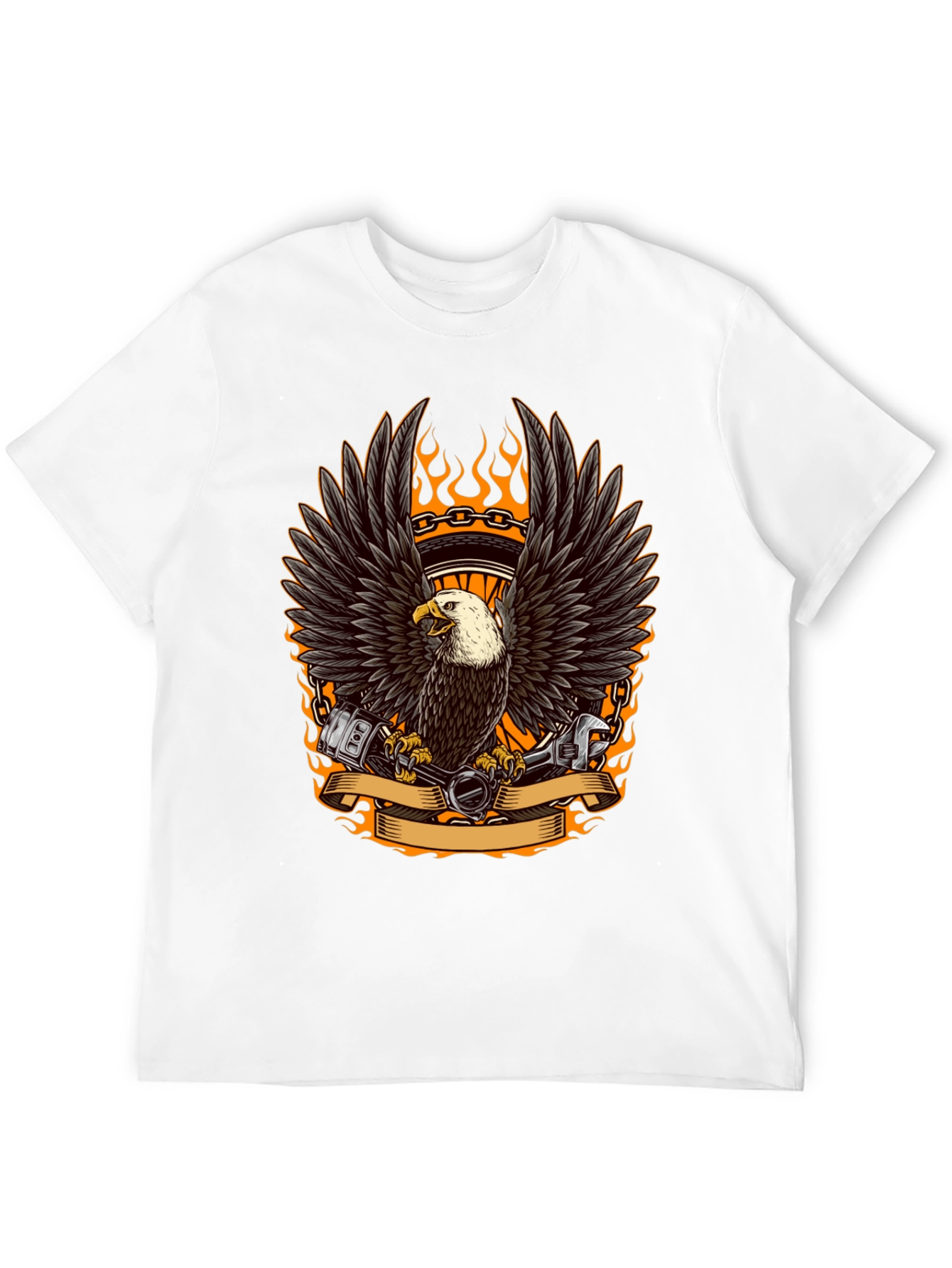 Eagle Biker T-Shirt - Black