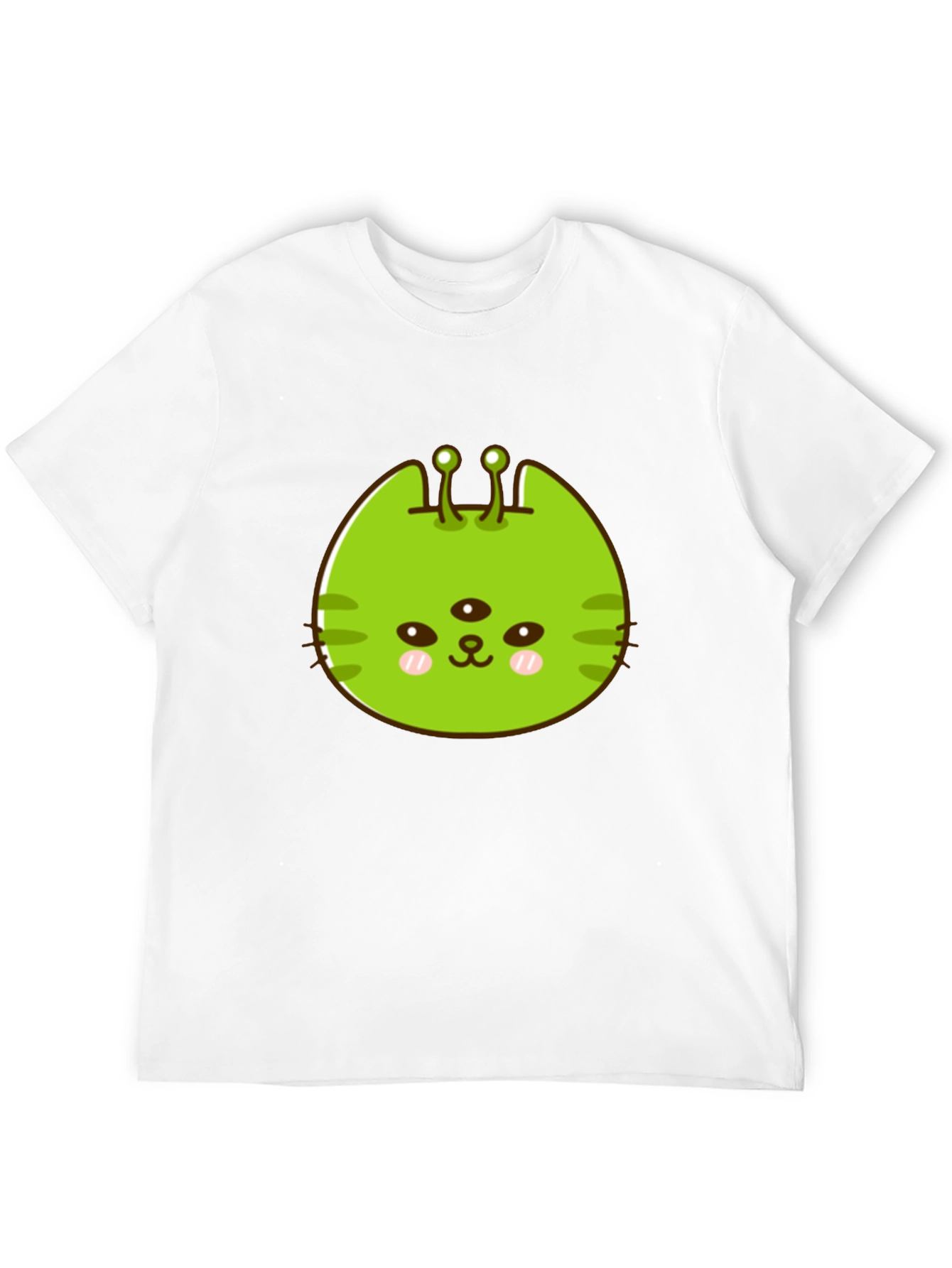 Alien Cat Graphic Tee - Black Unisex T-Shirt