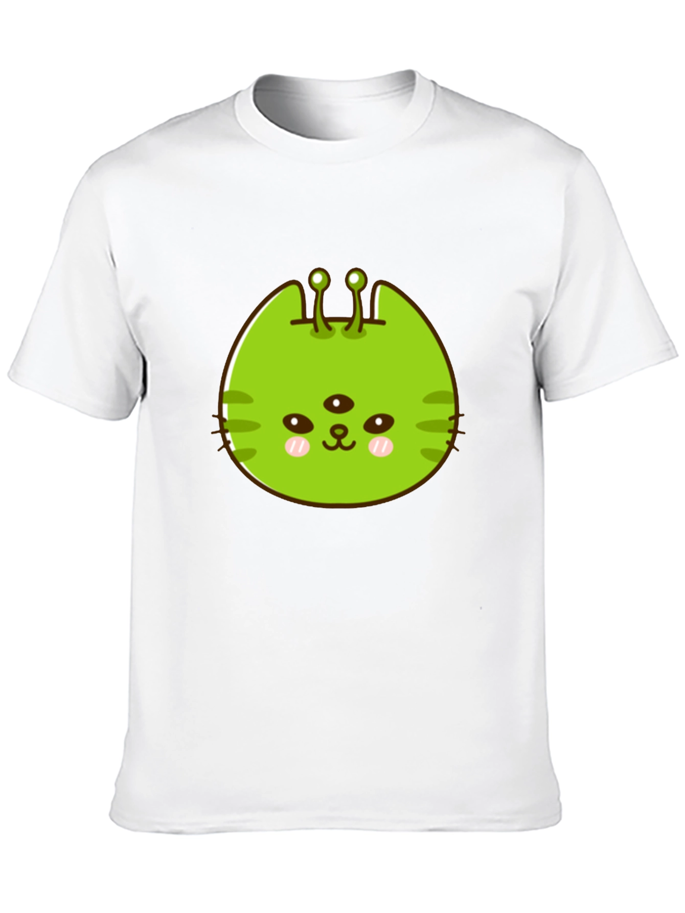Alien Cat Graphic Tee - Black Unisex T-Shirt