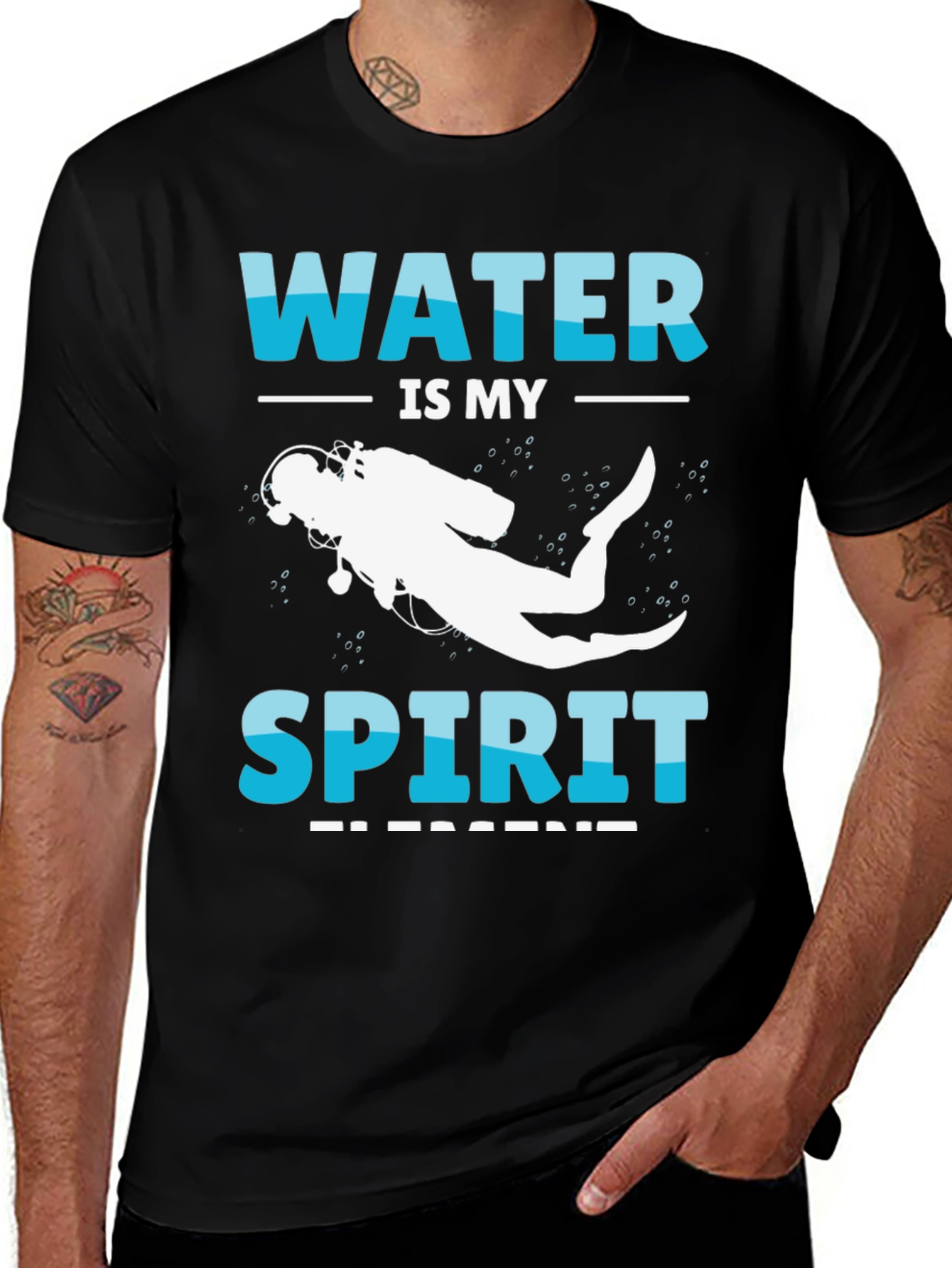 Water is My Spirit Scuba Diving T-Shirt